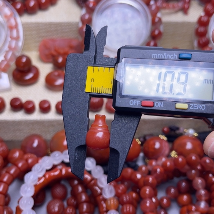 南红玛瑙未镶嵌手链三通