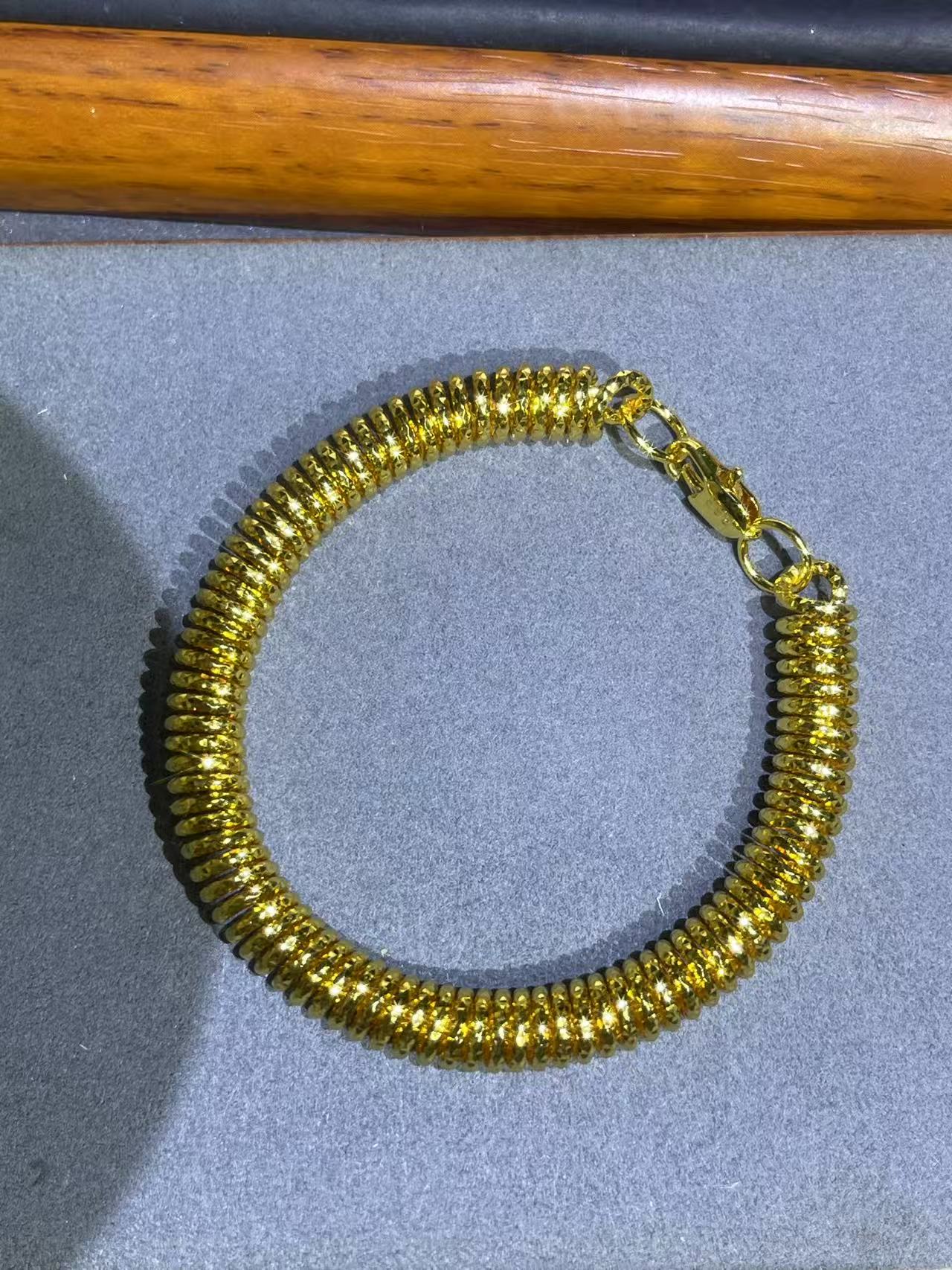 a2501黄色弹簧手链多样性发货