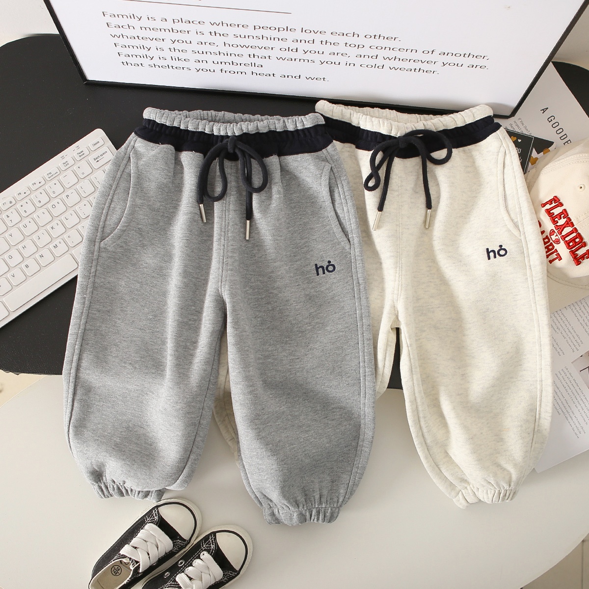 男童裤子春秋款秋装洋气小童薄款长裤儿童卫裤潮酷帅气儿童休闲裤