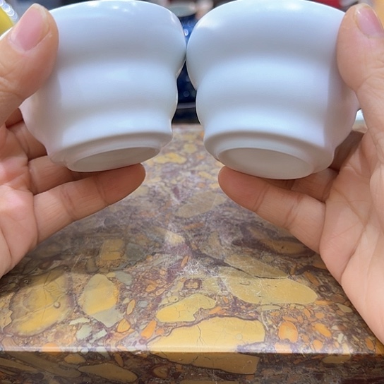 定白瓷杯一组。。。品茗