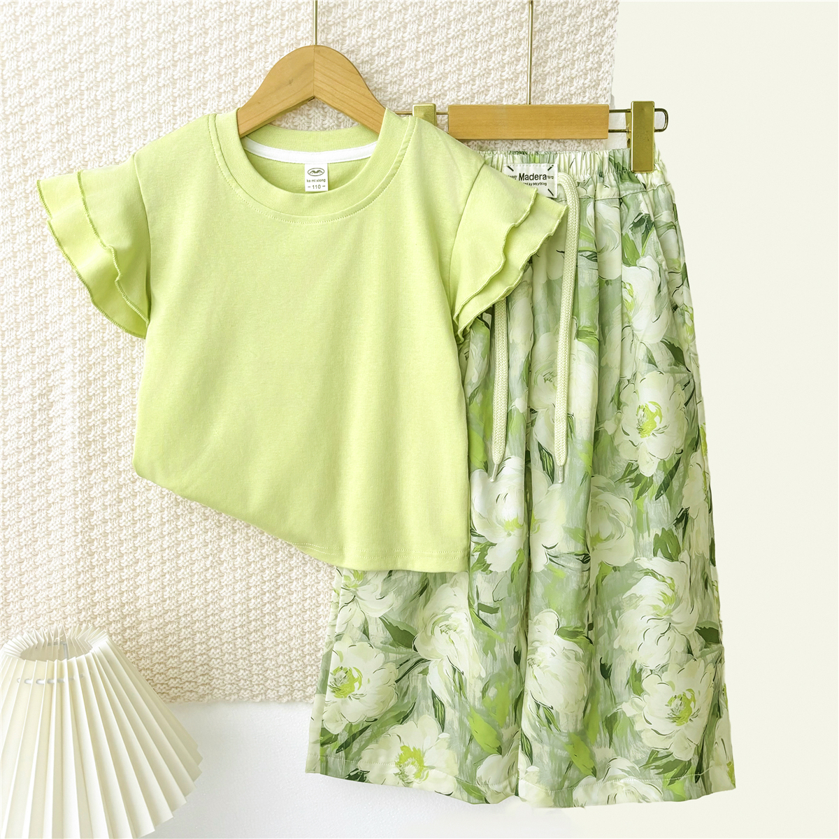 【陈思晨】夏季碎花女夏季印花休闲套装夏装中大童休闲中大小童时尚