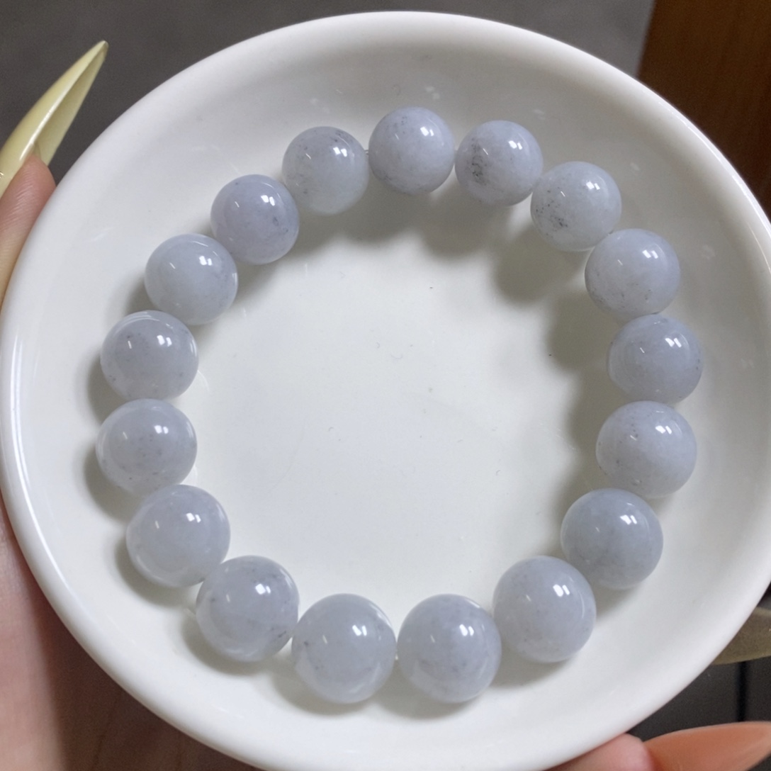翡翠未镶嵌手链蓝紫带乌鸡卡12