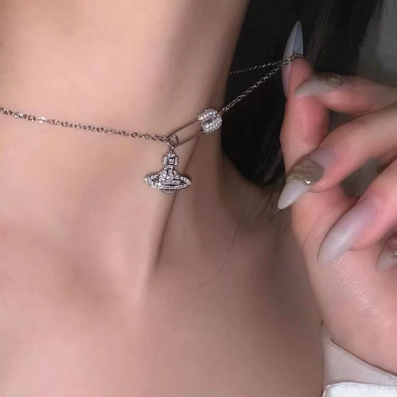 合金项链 1060别针项链