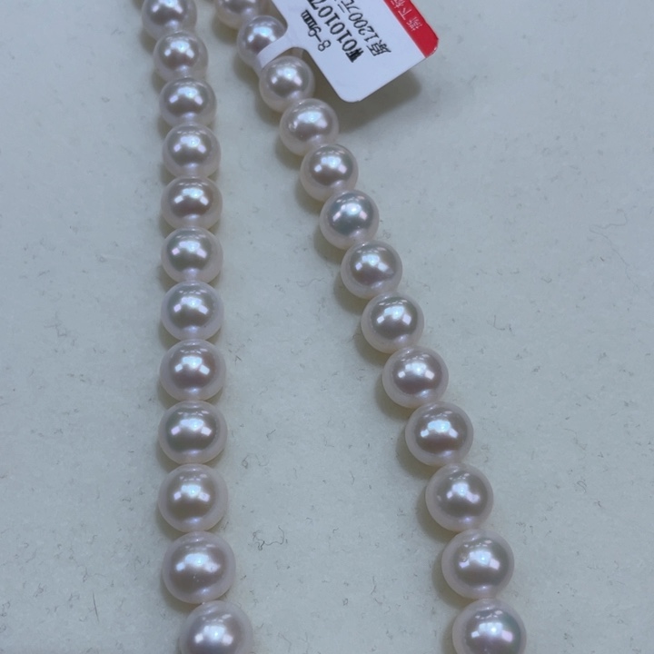 淡水珍珠颈饰银S925镶嵌7.5/8.5m通透