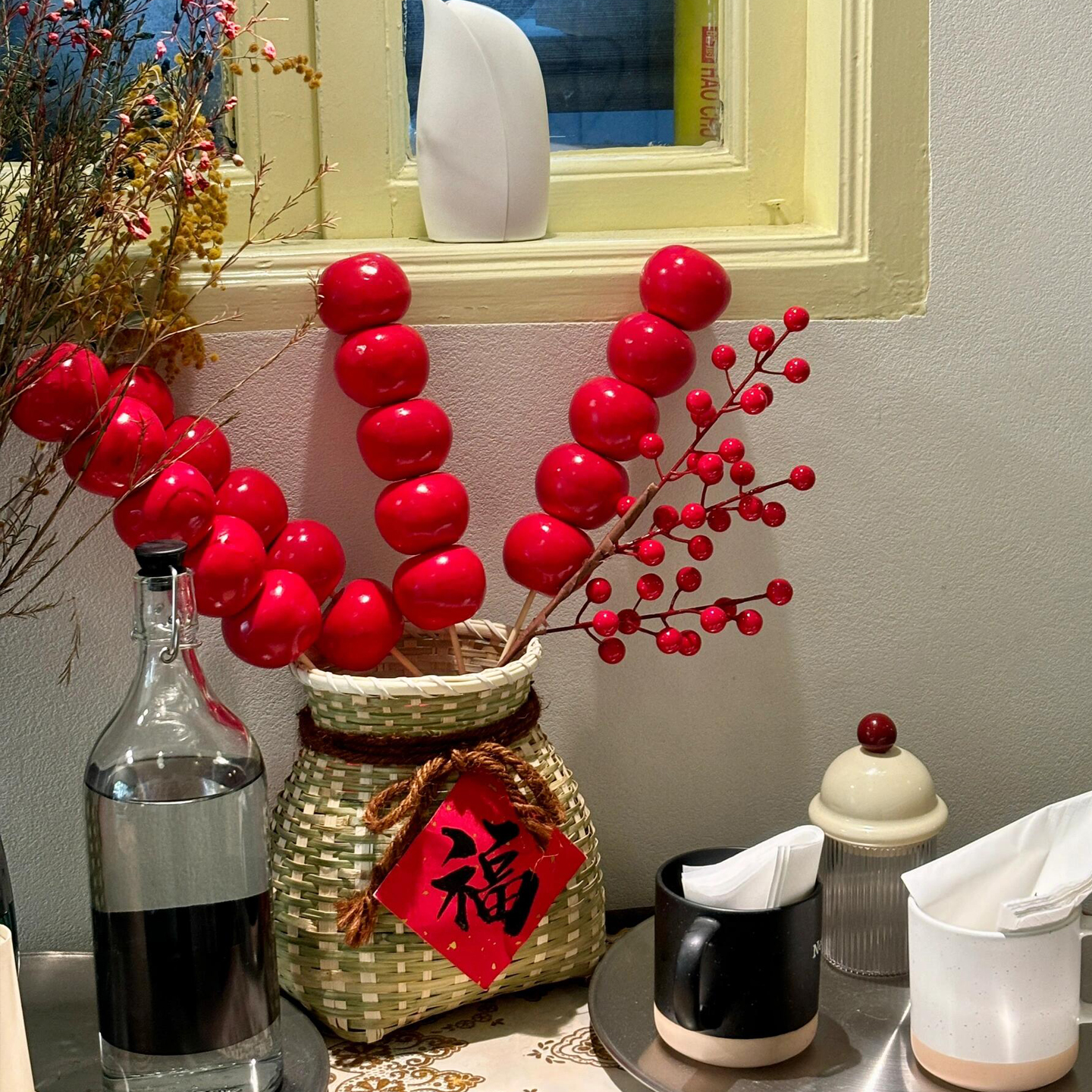 2026马年新年元旦糖葫芦装饰摆件仿真店铺打卡喜庆背景拍照道具