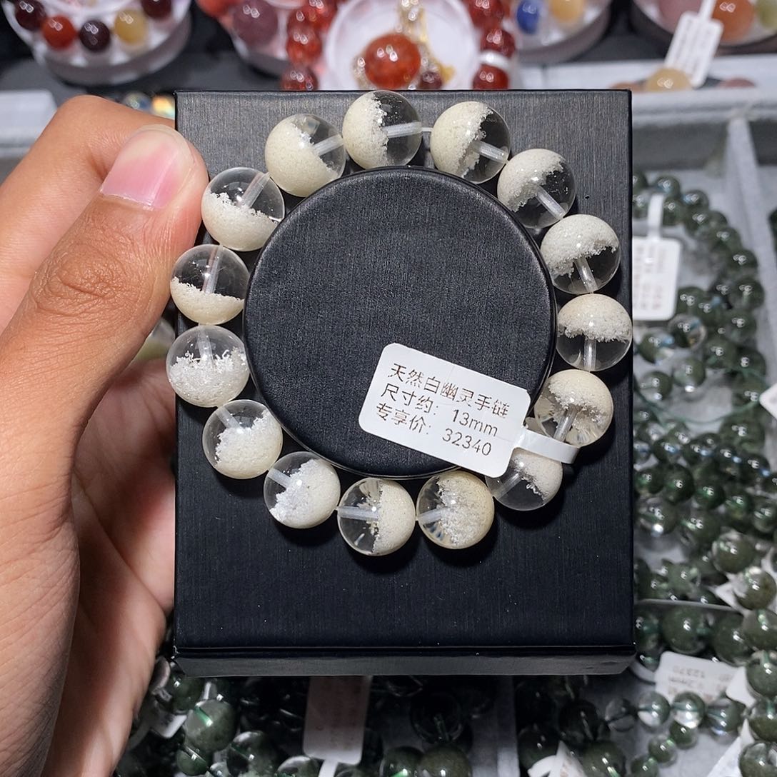 水晶手链未镶嵌白幽灵