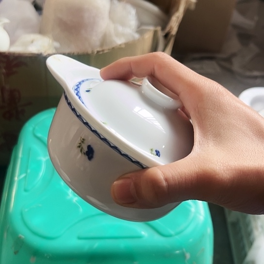 盘双耳炖盅一个陶瓷陶瓷