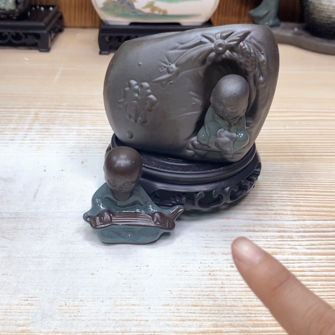 紫砂花盆陶瓷艺术花盆陶瓷