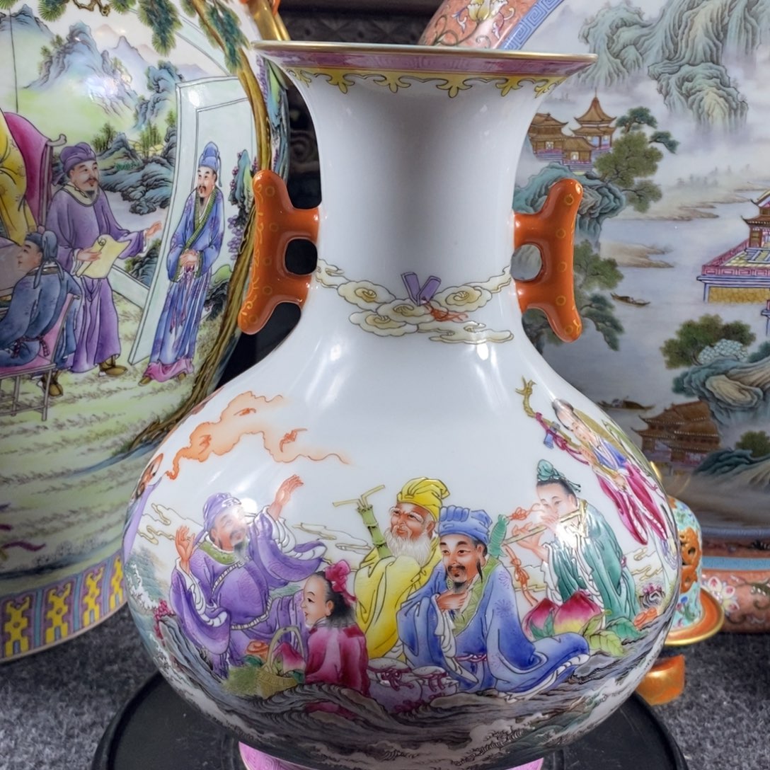 清***静陶其他手工手绘陶瓷摆件工艺品