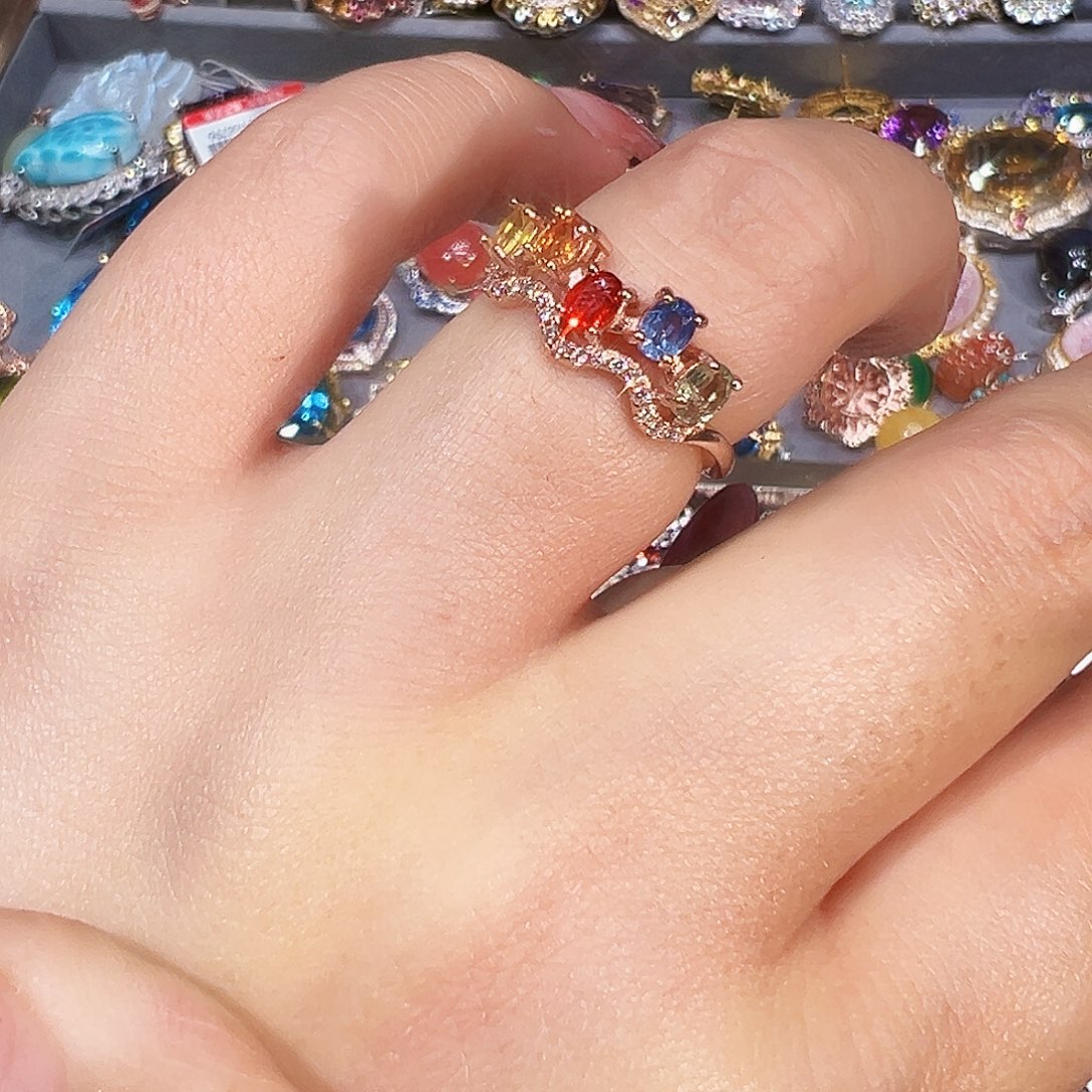 银S925镶嵌珠宝奇石蓝宝石