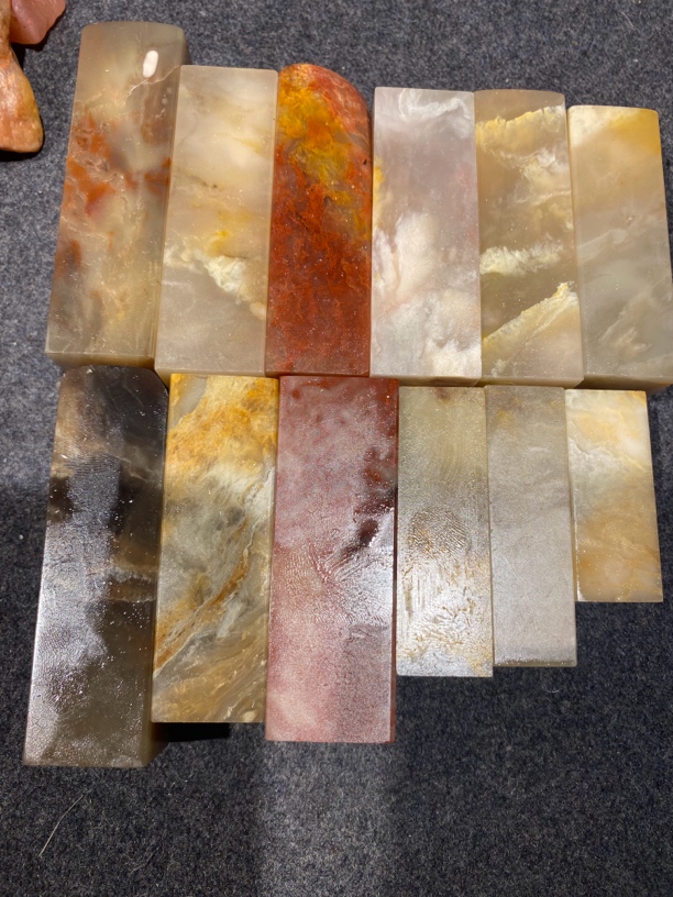 巴林石彩色冻石章10方100米、随机发货