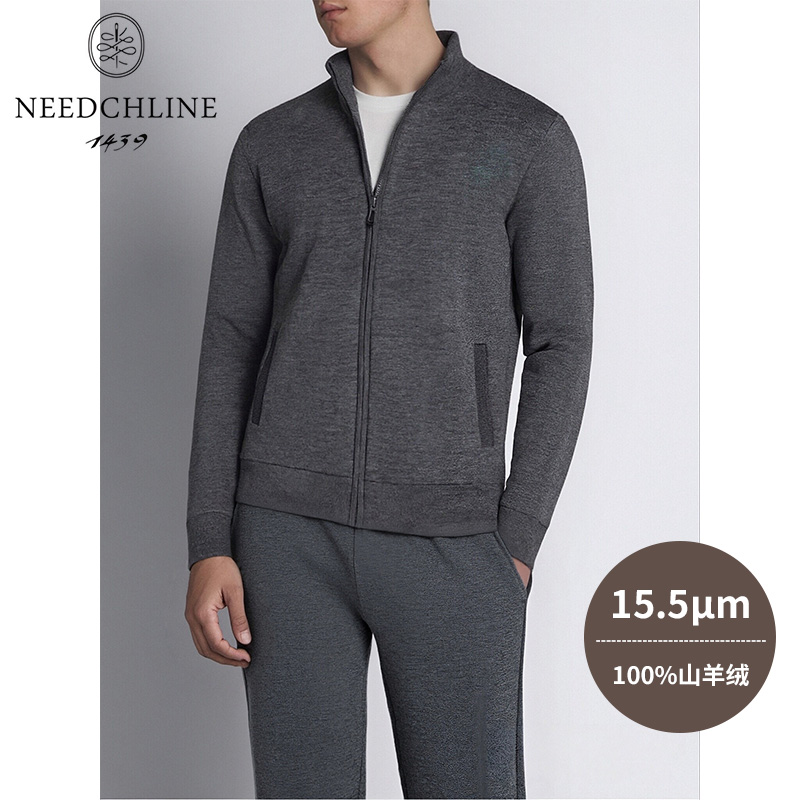 NEEDCHLINE精纺秋冬羊绒套装100％纯山羊绒康赛妮外套休闲裤老钱