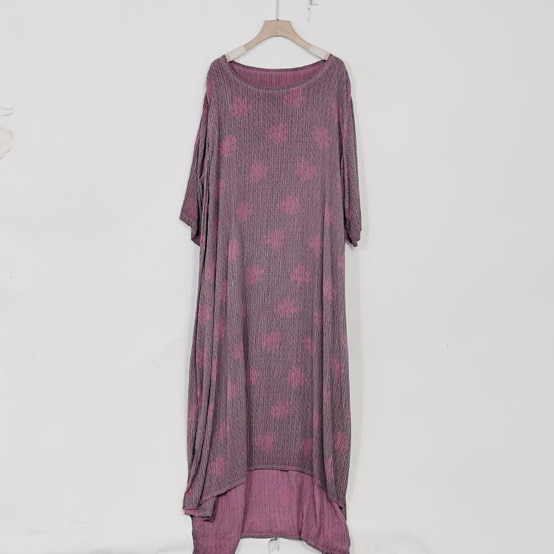 【蓉哥出品】印花撞色连衣裙X31