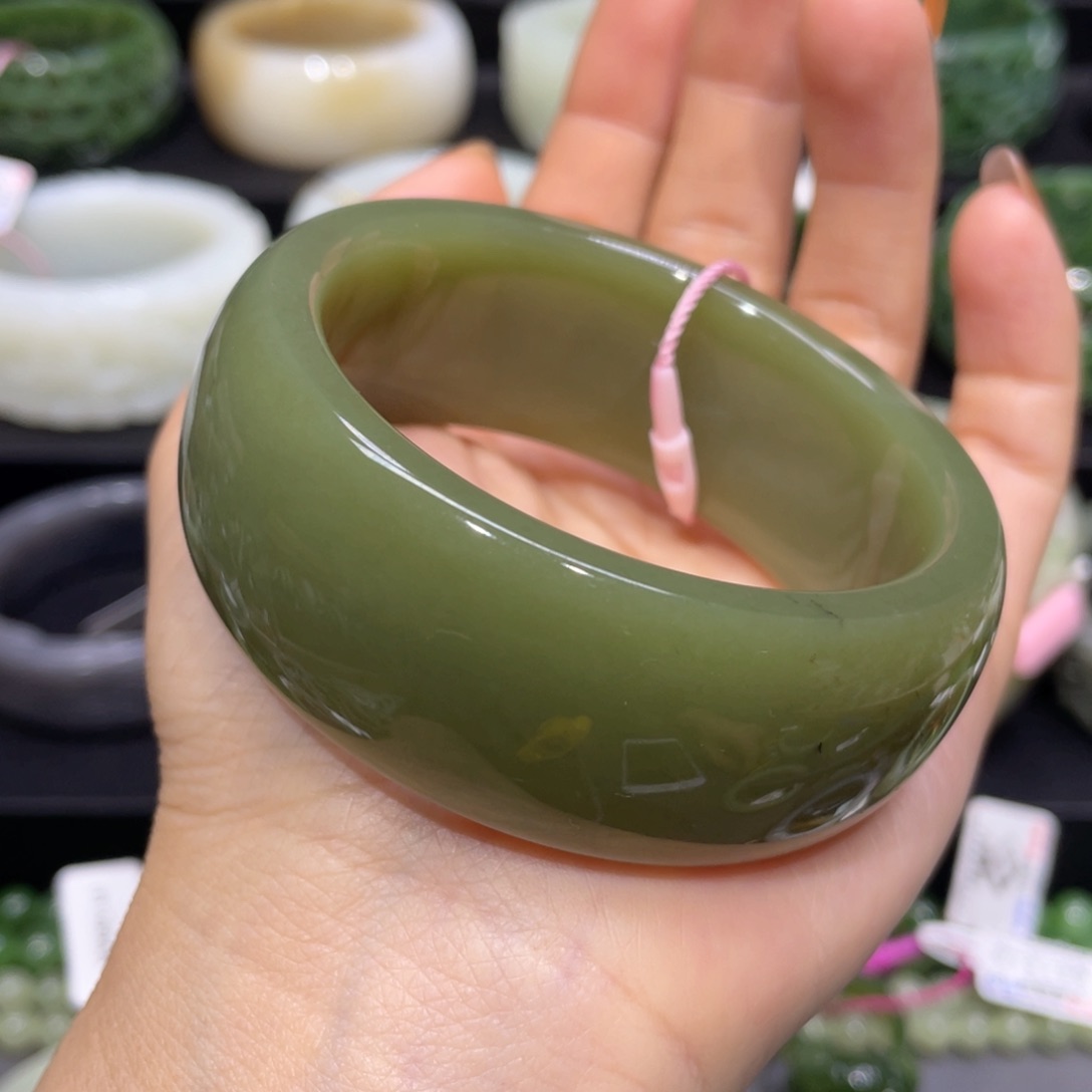 和田玉手镯54+圈口 编号20未镶嵌