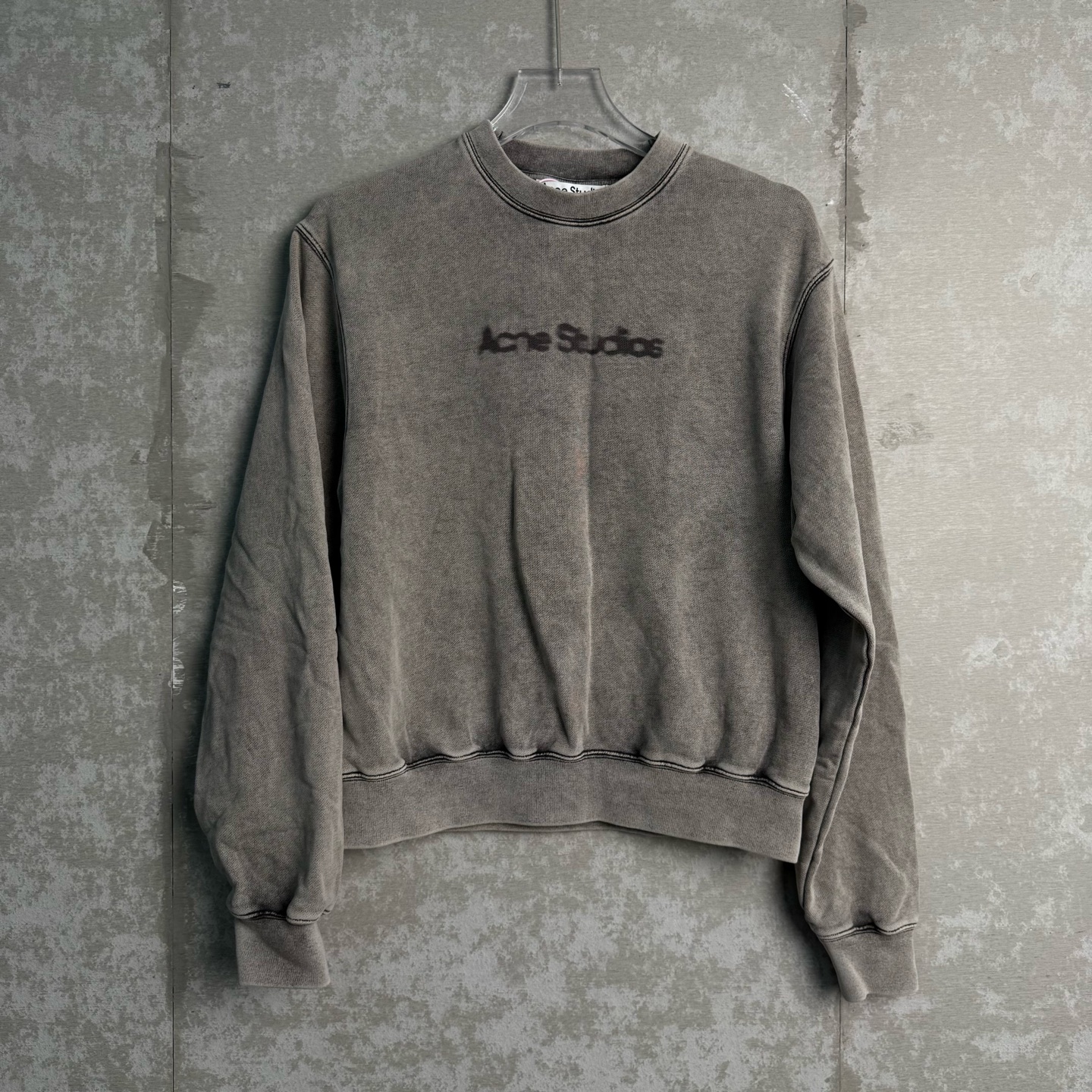 未使用 WE11 DONE XS/acne studio水洗做旧模糊logo卫衣/13806/JP