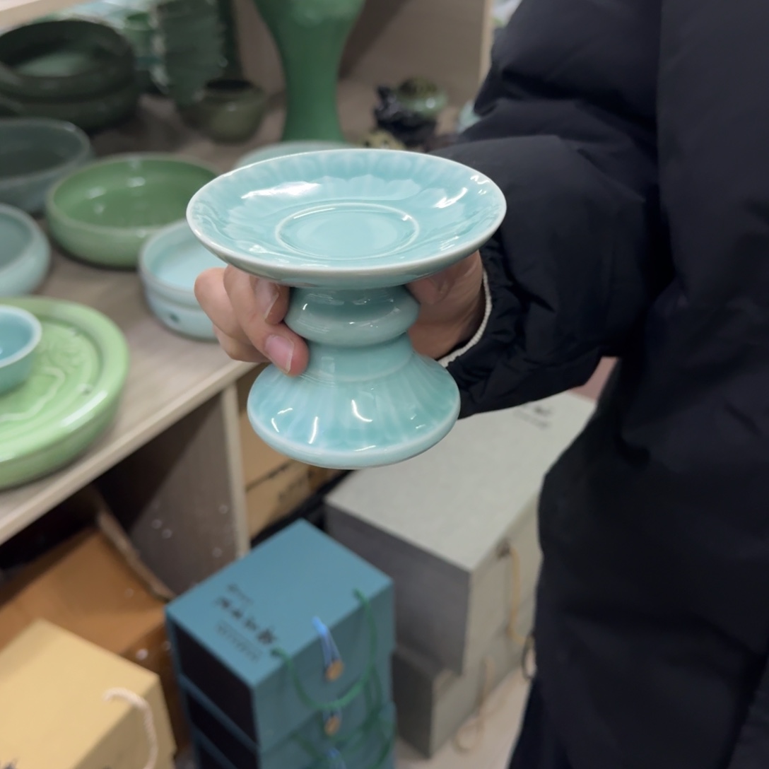 龙泉青瓷茶具微瑕6986