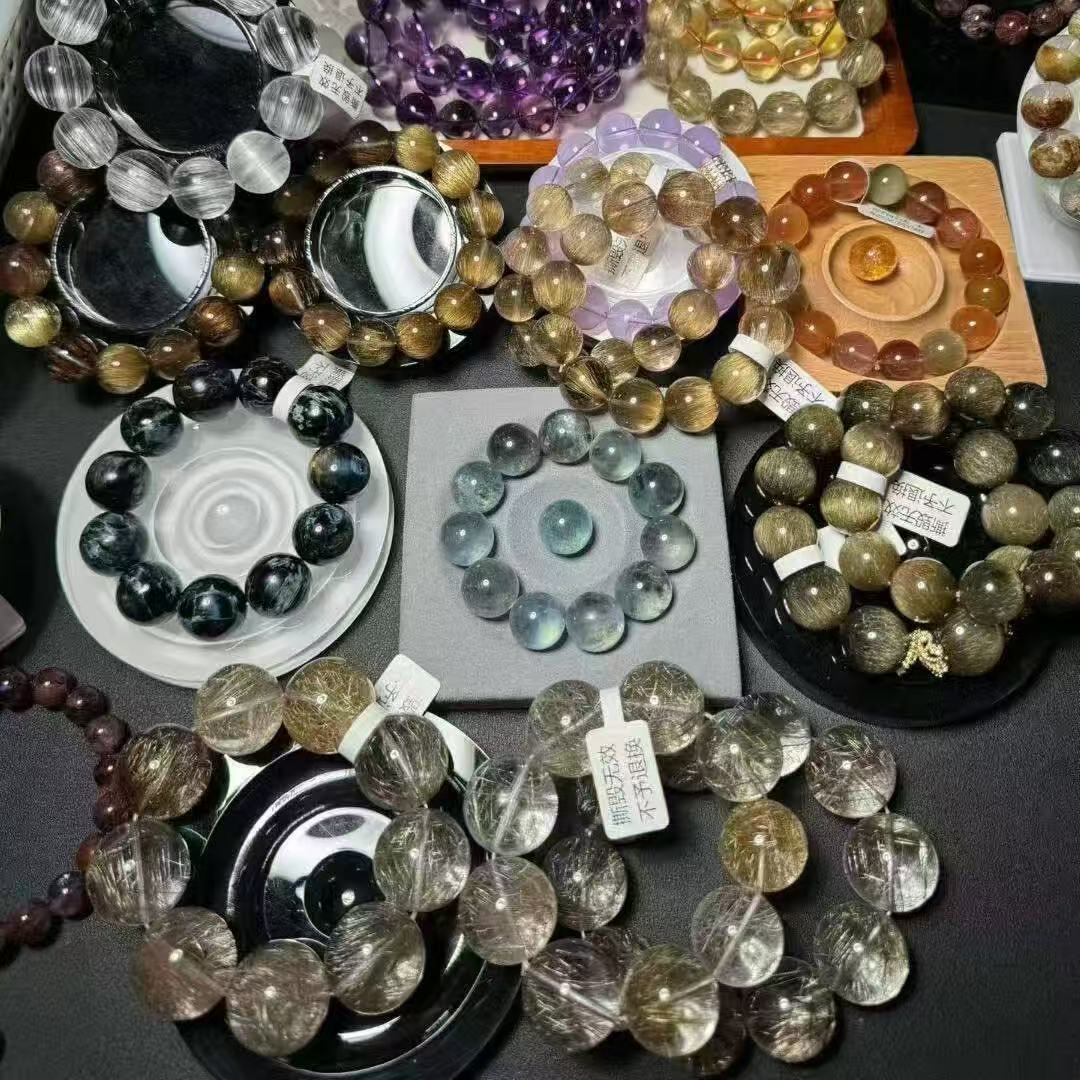 天然水晶手链手串圆珠diy单珠随型高品质直播间专拍