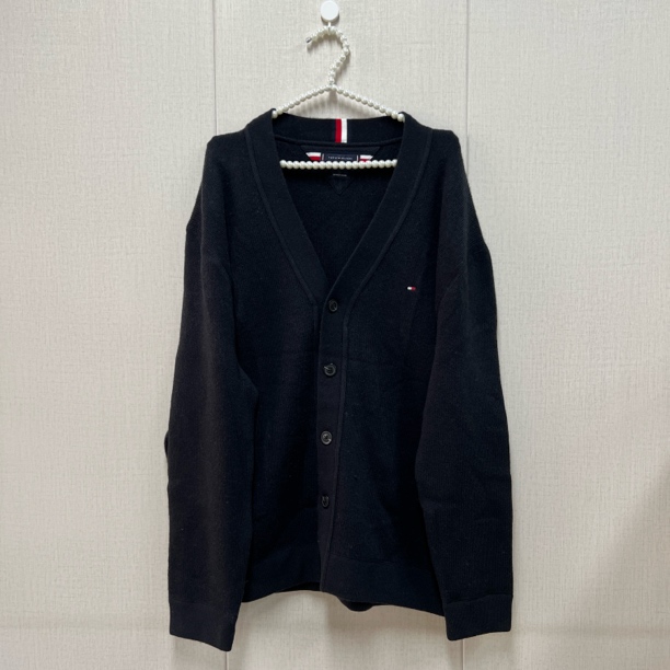 tommy hilfiger/汤米 to150 黑色开衫毛衣 时尚百搭