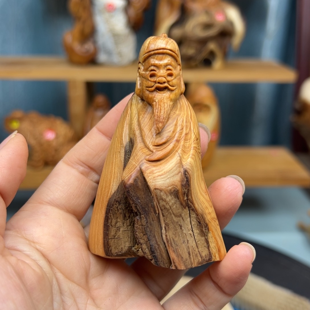 木崖柏木摆件手把件