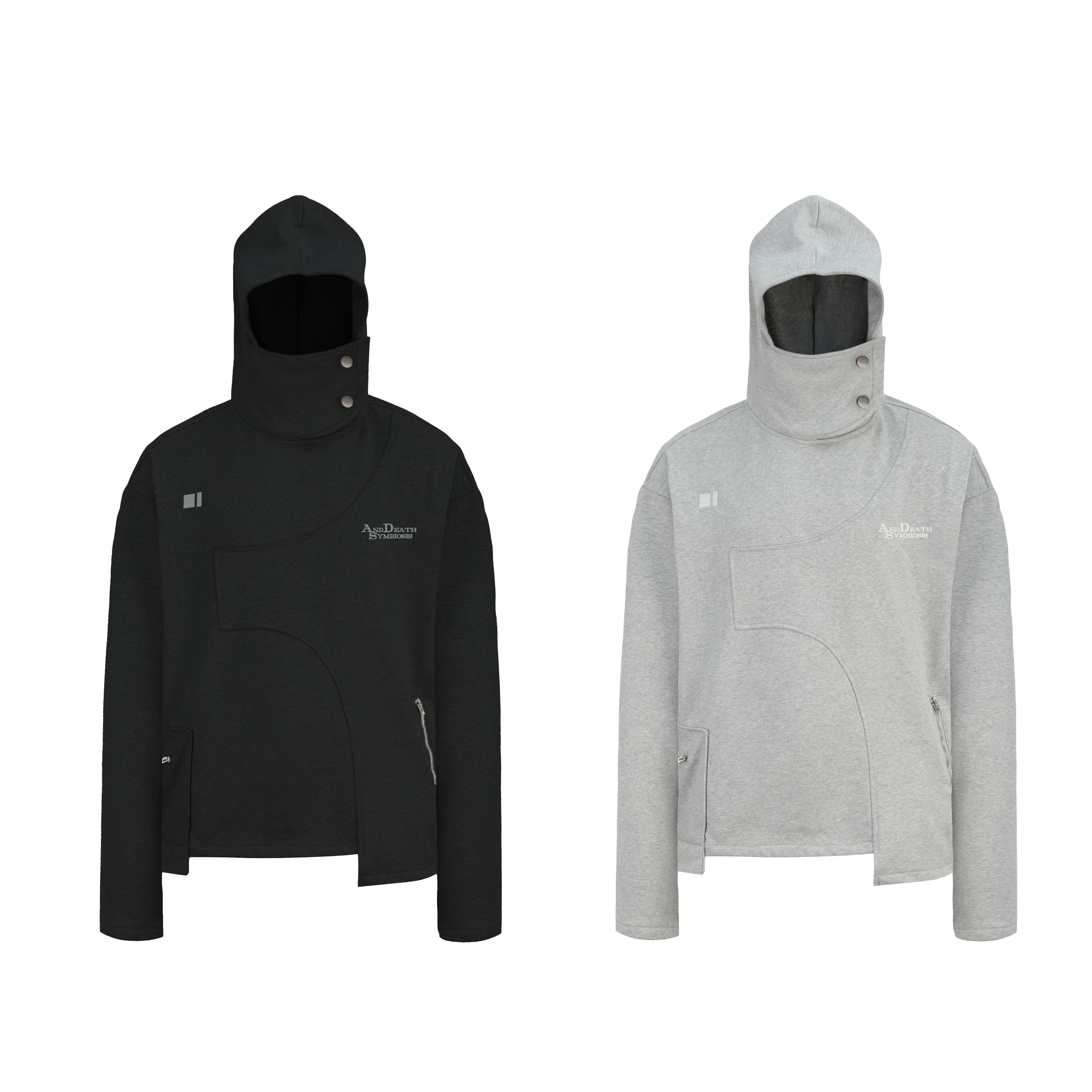 BEVAN UP丨Deconstructed *解构剪裁立领500G重磅连帽卫衣 BVB10