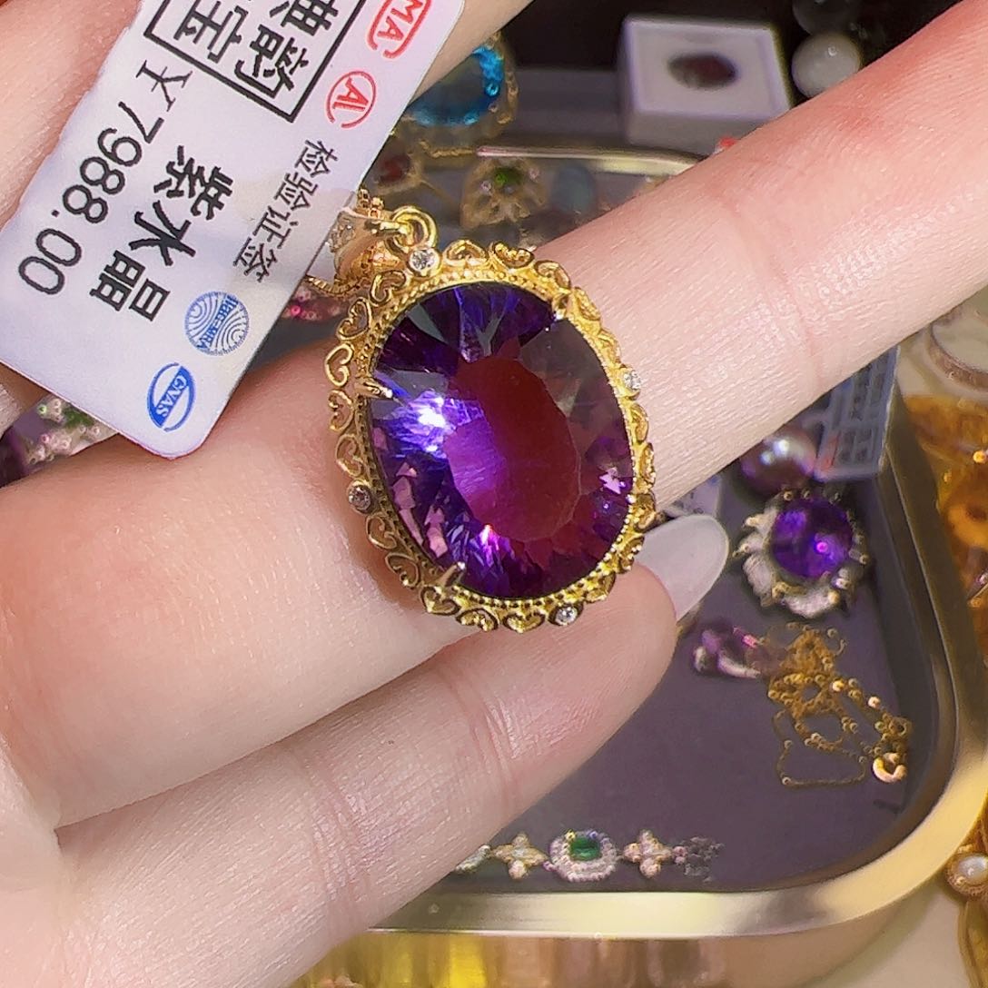 紫水晶银S925镶嵌紫晶