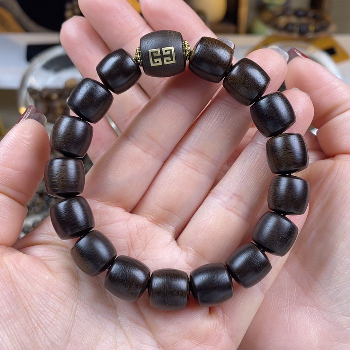 【闪购商品】沉香手串巴**奔越南芽庄白棋楠