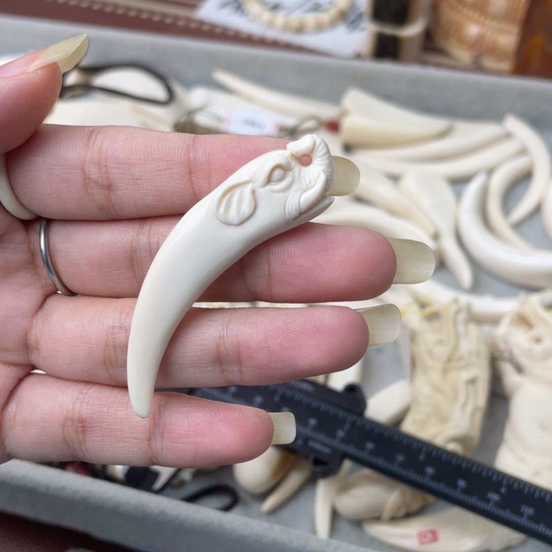 猛犸象牙手串/手链/手镯象神牙尖吊坠