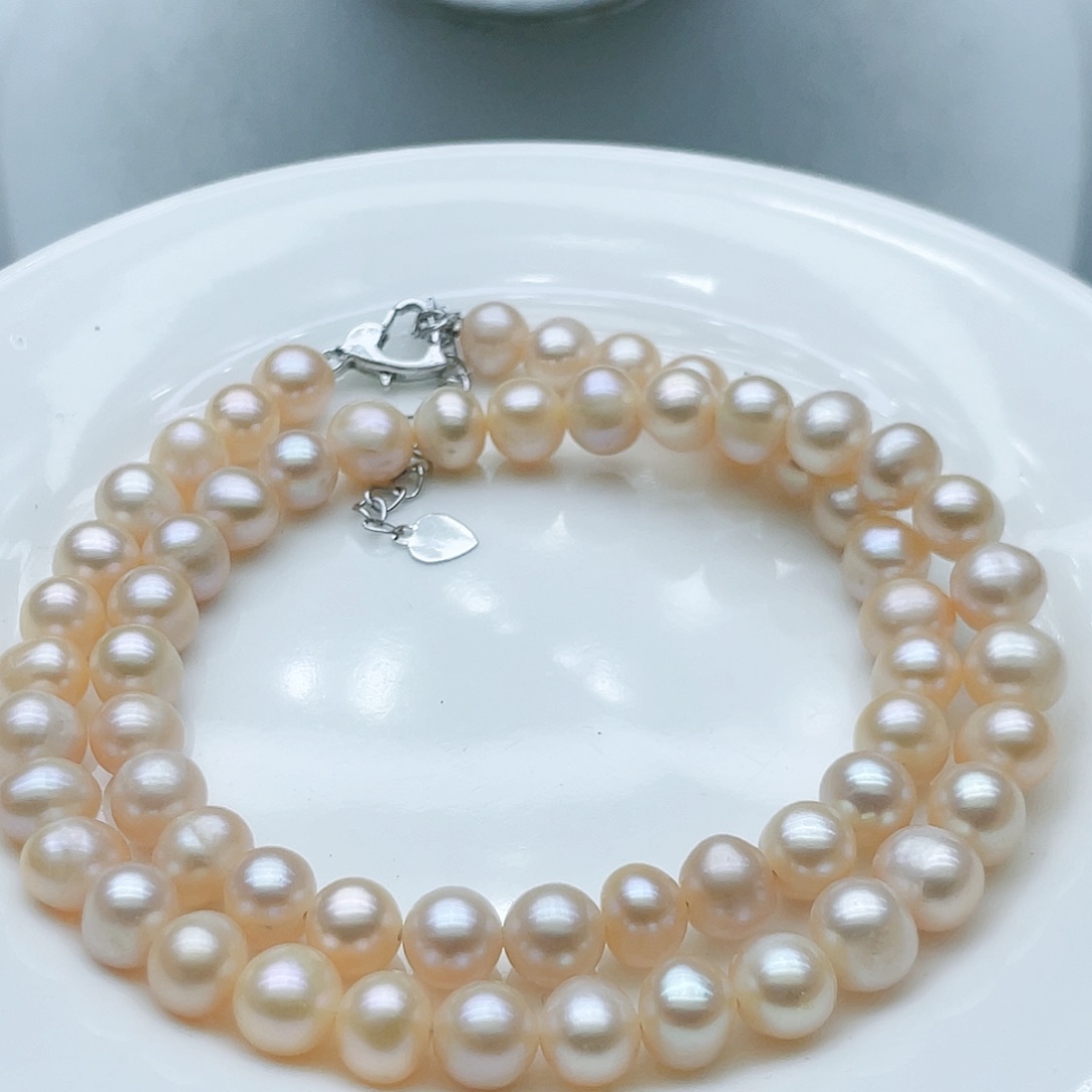 淡水珍珠颈饰钛钢