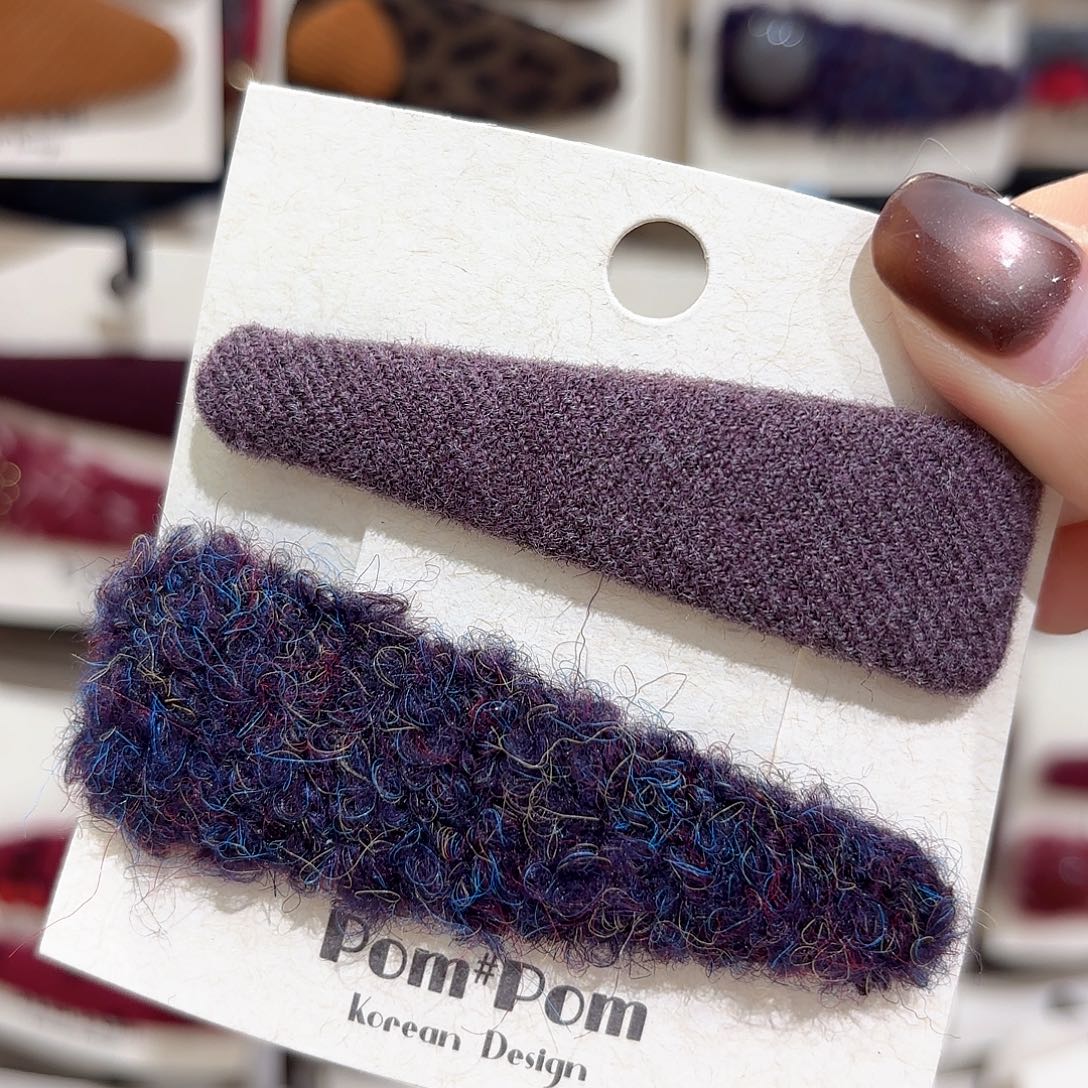 布艺铁合金紫色拜拜一对