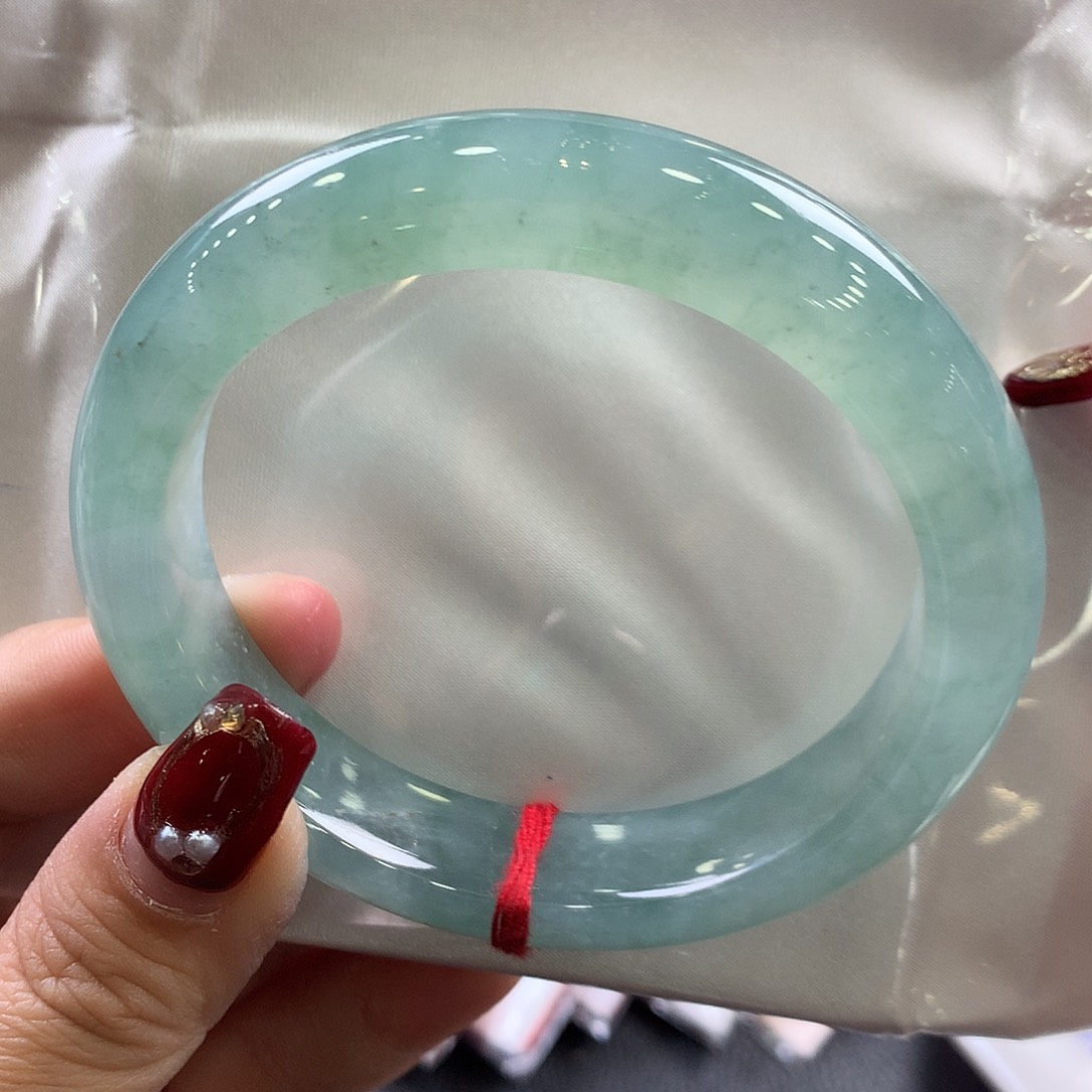 翡翠未镶嵌手镯5758正圈