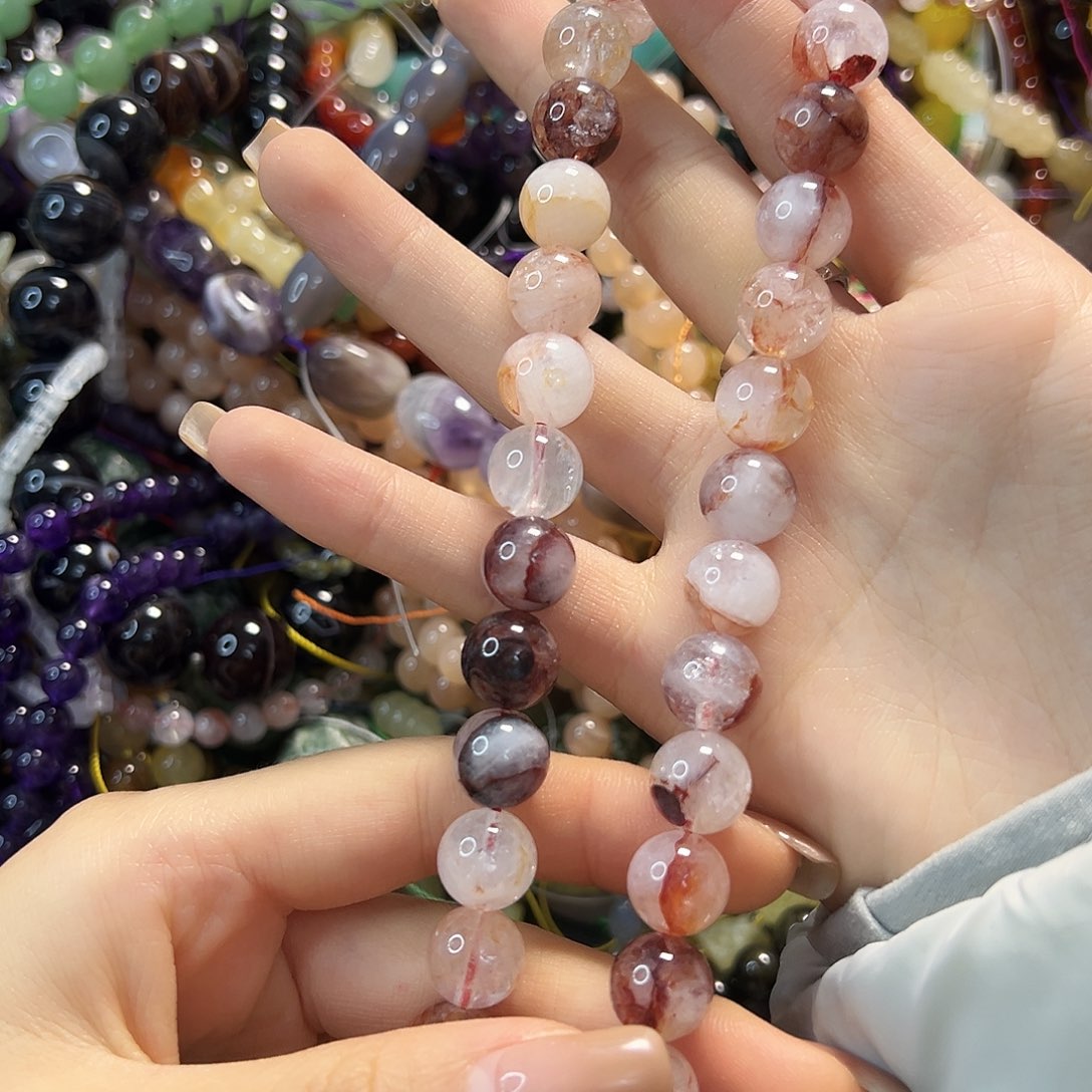 玛瑙/玉髓合金珠宝半成品纯天然卡11红胶花一条