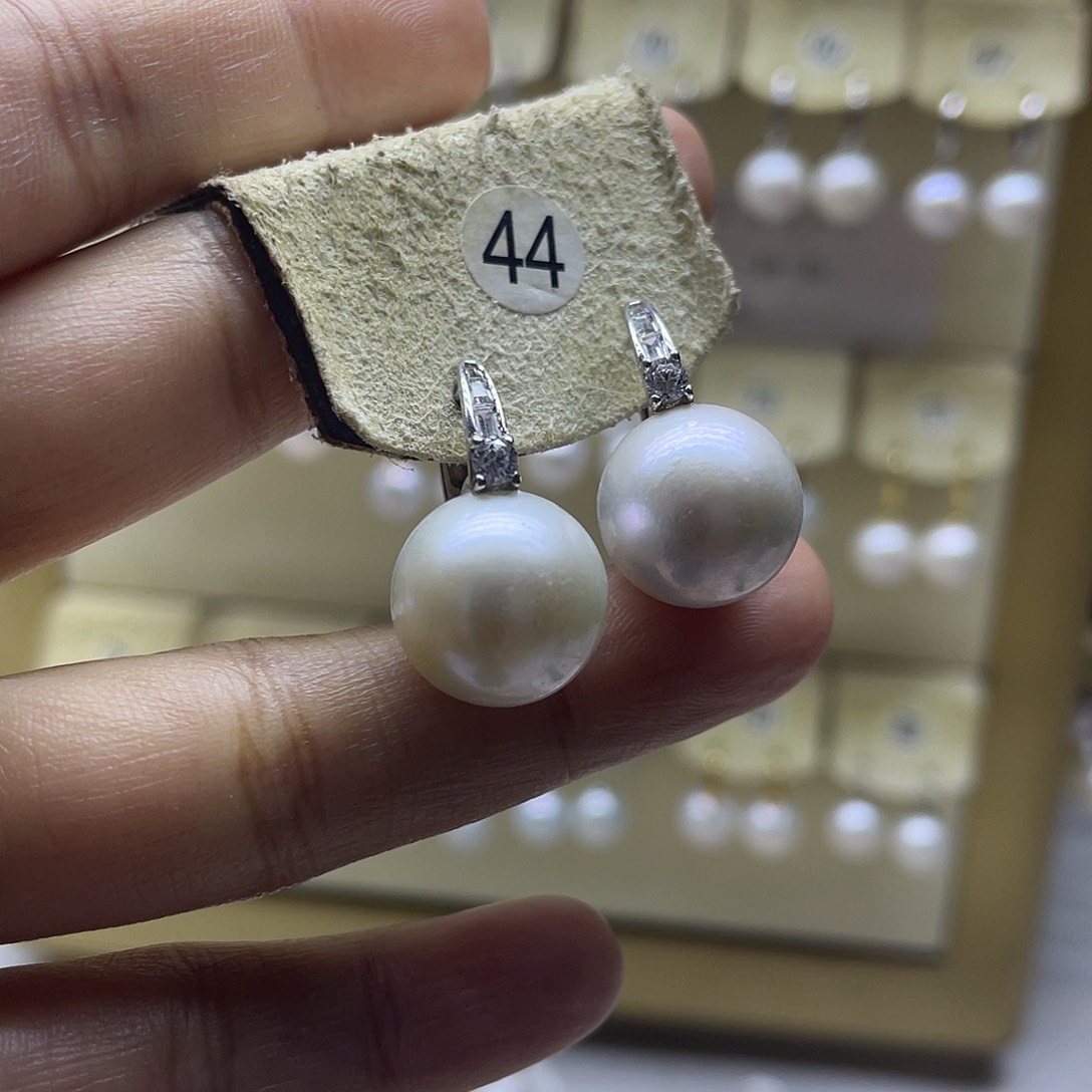 耳饰淡水珍珠银S925镶嵌