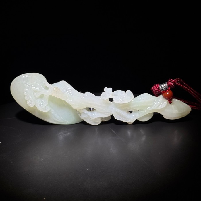 《清代》和田玉如意灵芝 山东国营文物商店 25092900799-10903