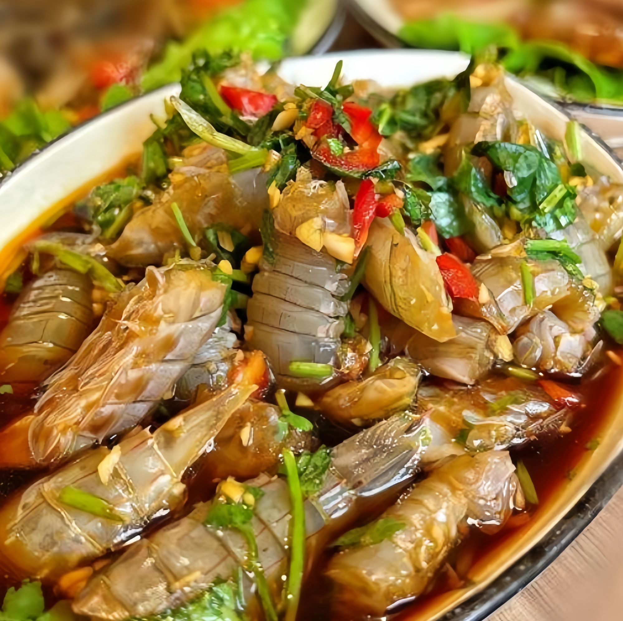 生腌虾爬  皮皮虾 大小混 一桶12-14只 顺丰发货 