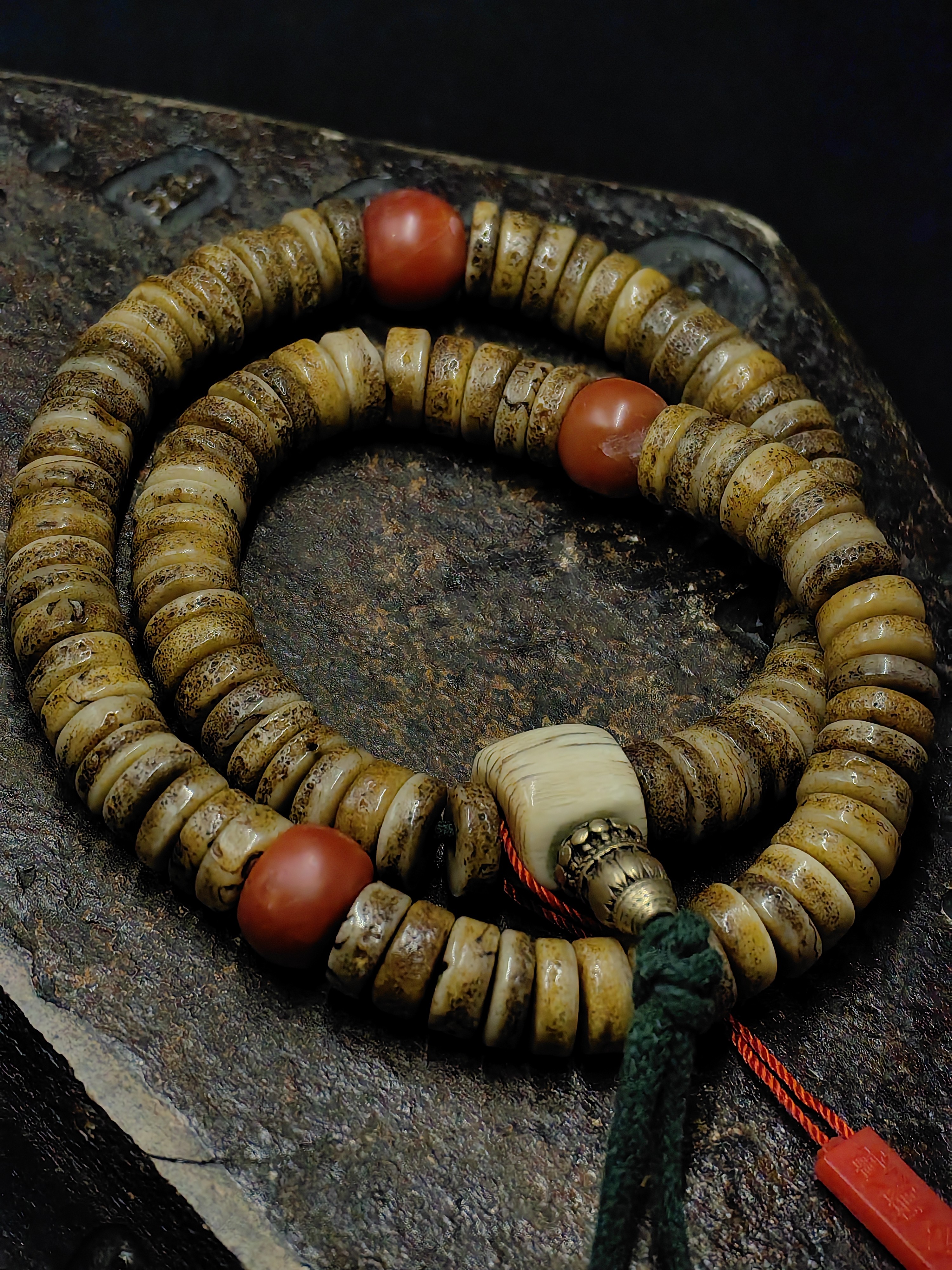 非金属珐琅吊坠 藏传絔哖嘎嘎108念珠