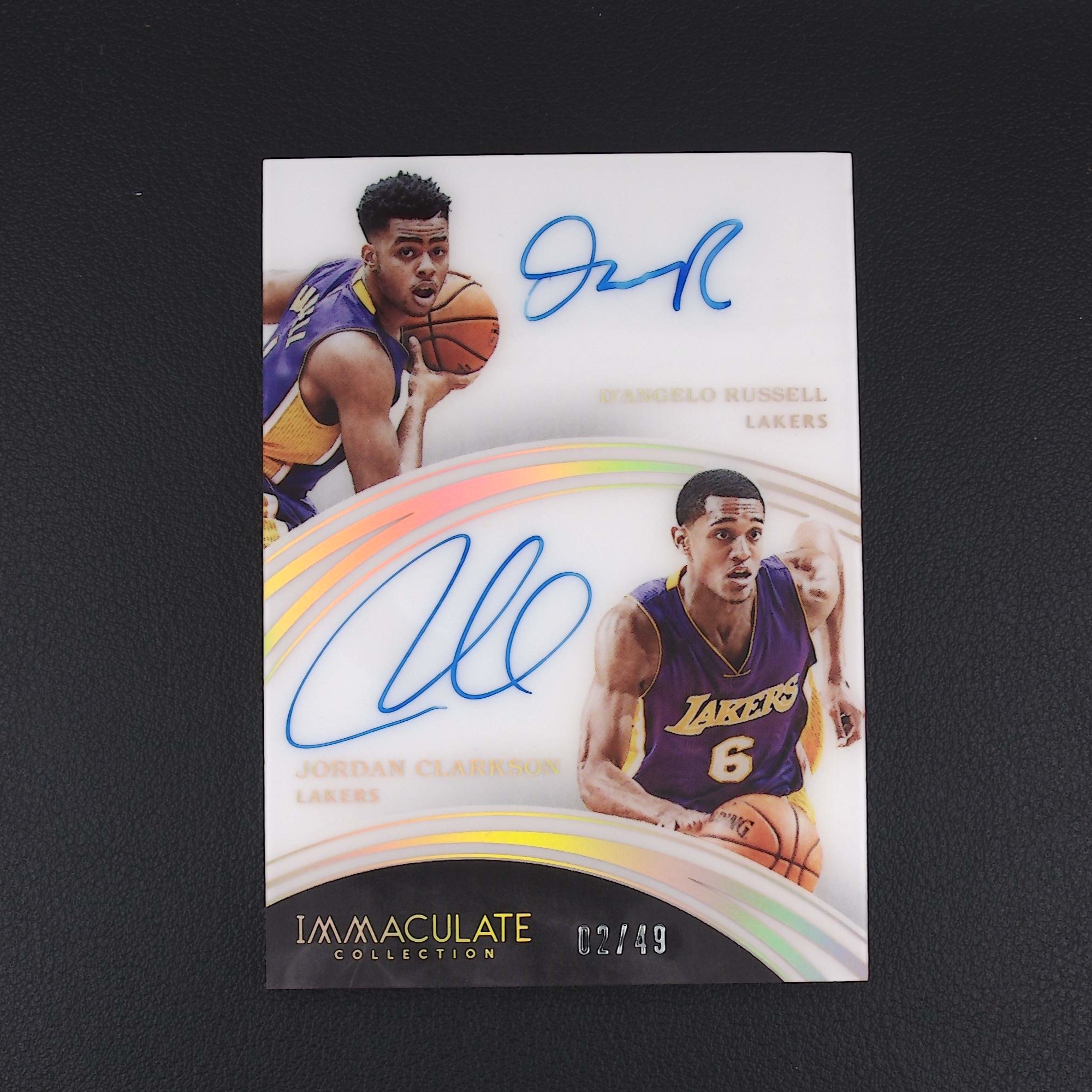 丹吉洛·拉塞尔,乔丹·克拉克森 49编 帕尼尼NBA国宝手提签字球星卡