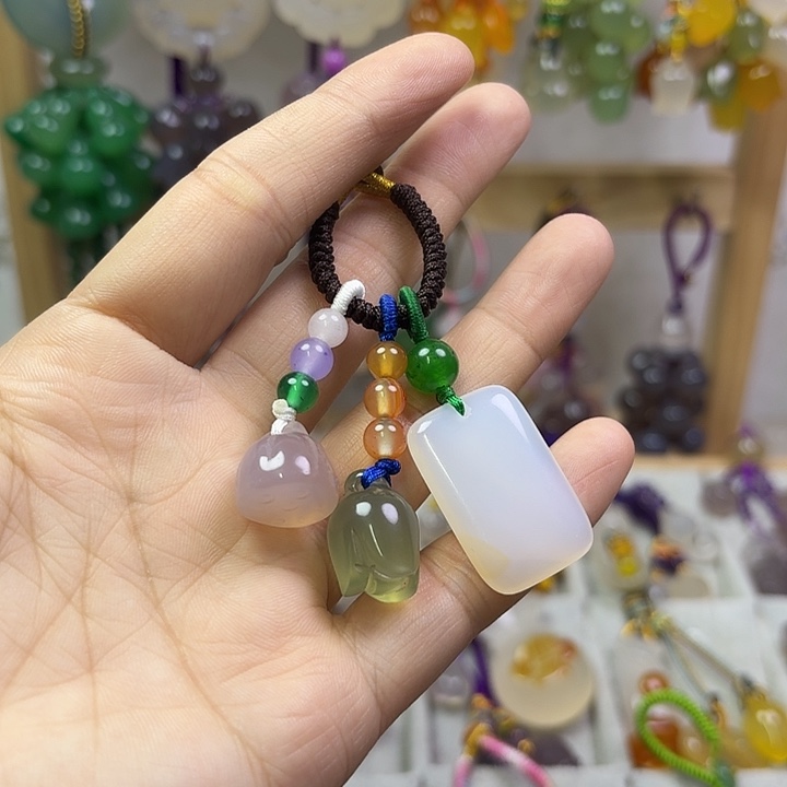 @*心钥匙挂件捡漏款平安无事牌有矿点