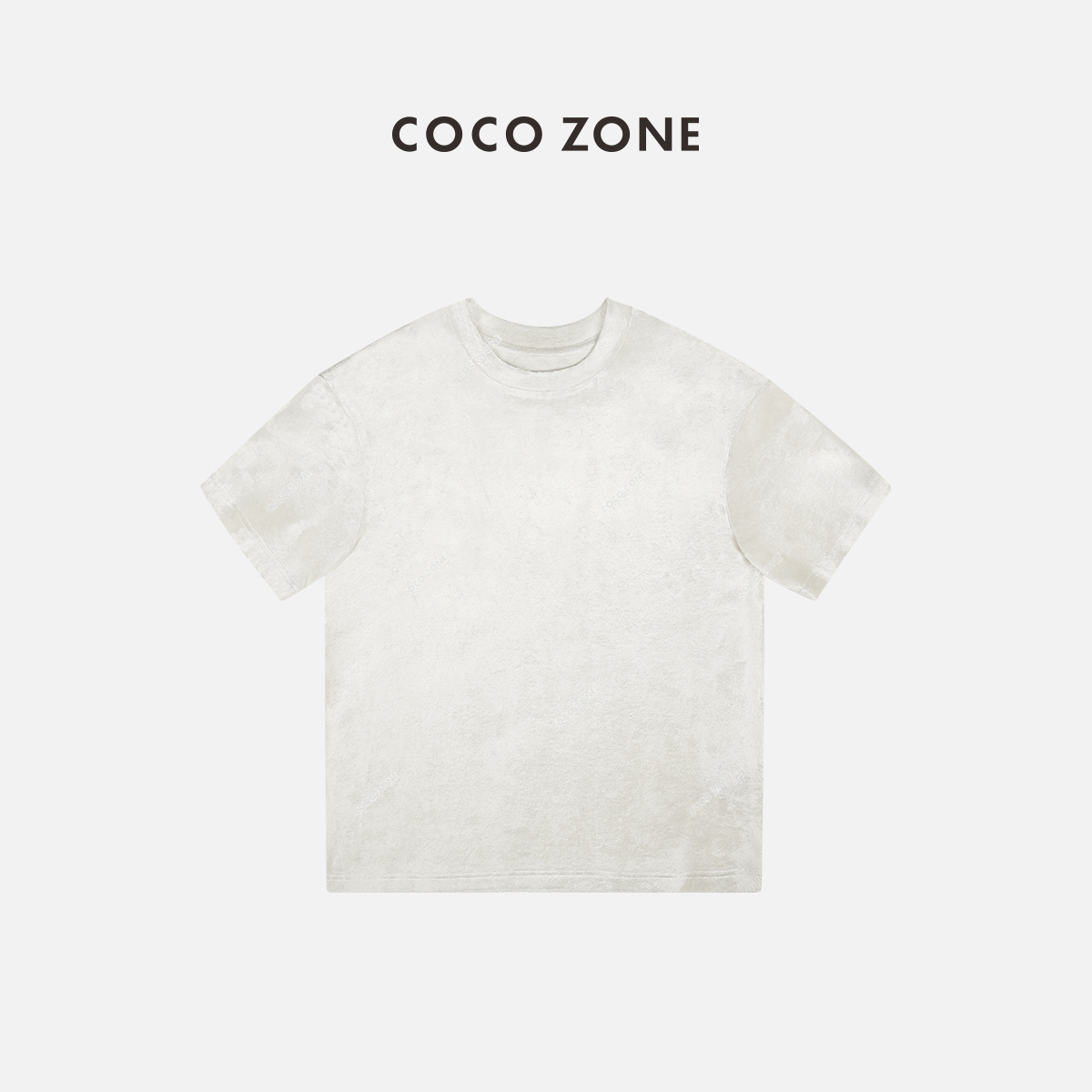 COCO ZONE 刘一一 "尔雅醋酸T"丝绒修身显瘦T恤上衣 24C10147