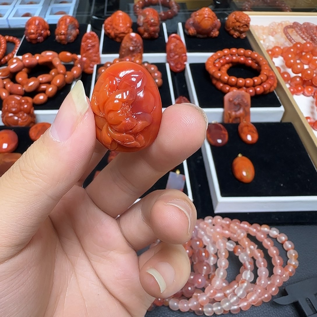 南红玛瑙未镶嵌吊坠(不含链)