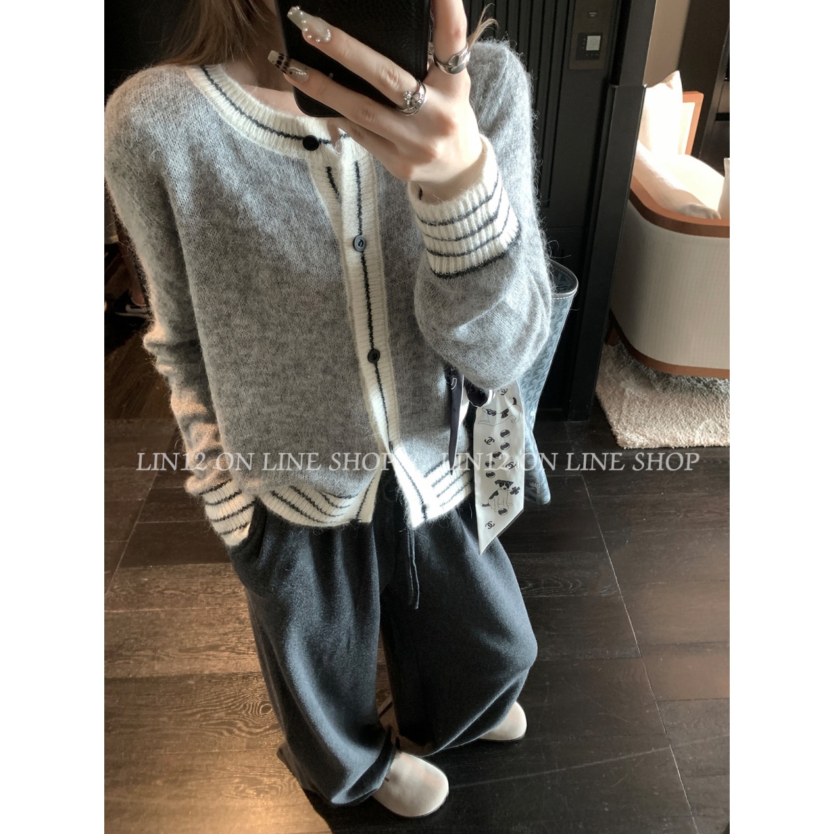 设计感减龄气质甜美针织开衫上衣女早秋季慵懒学院风百搭毛衣外套