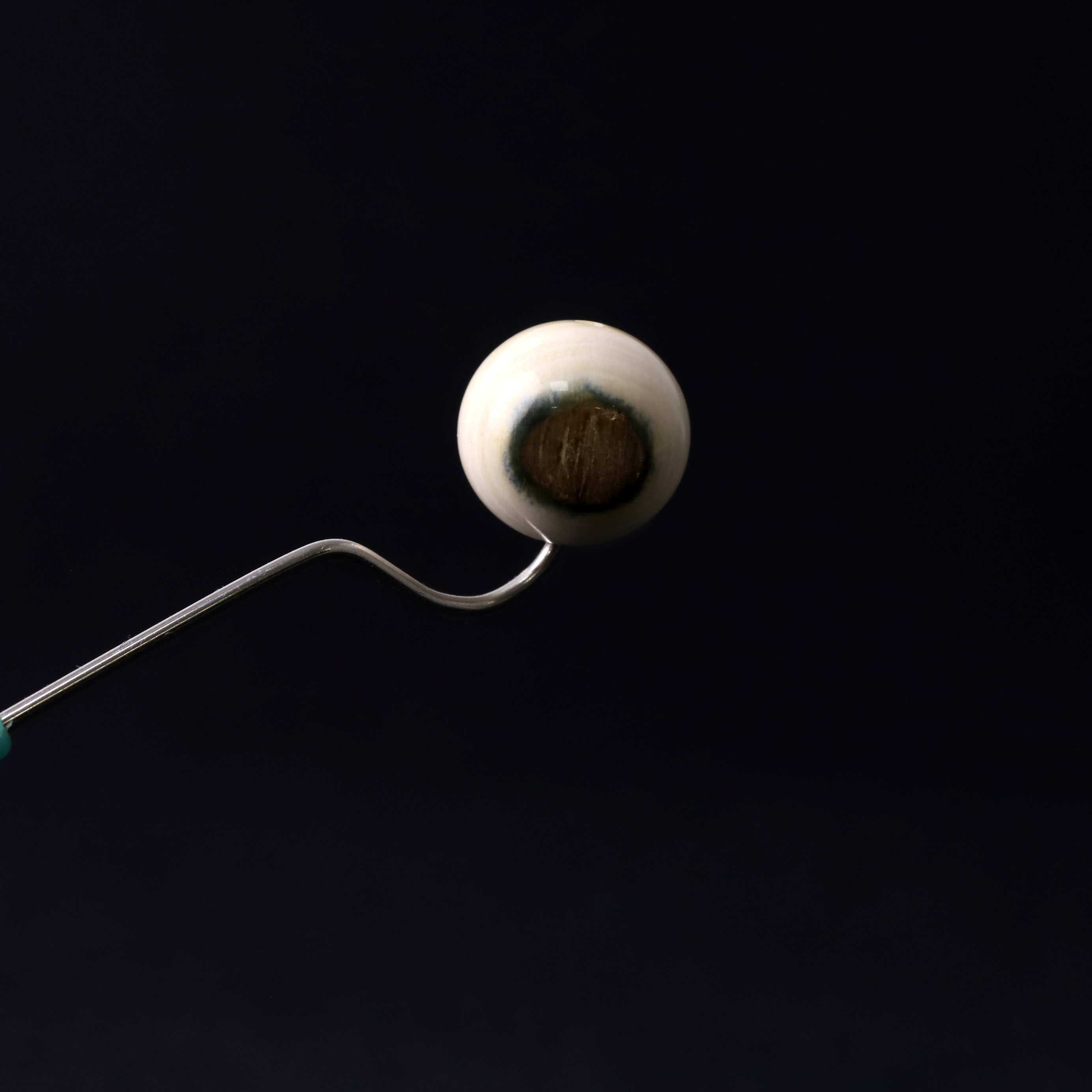 M0226-1 蓝平眼猛犸圆珠隔珠顶珠腰珠DIY文玩单珠饰品