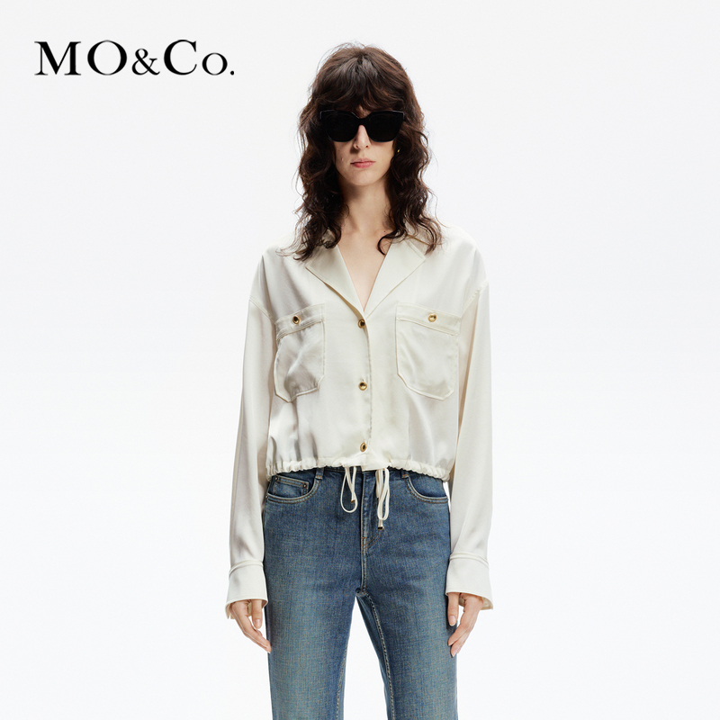 【赵老板专属】凉感三醋酸MOCO春古巴领抽绳衬衫外套MBD1SHT004