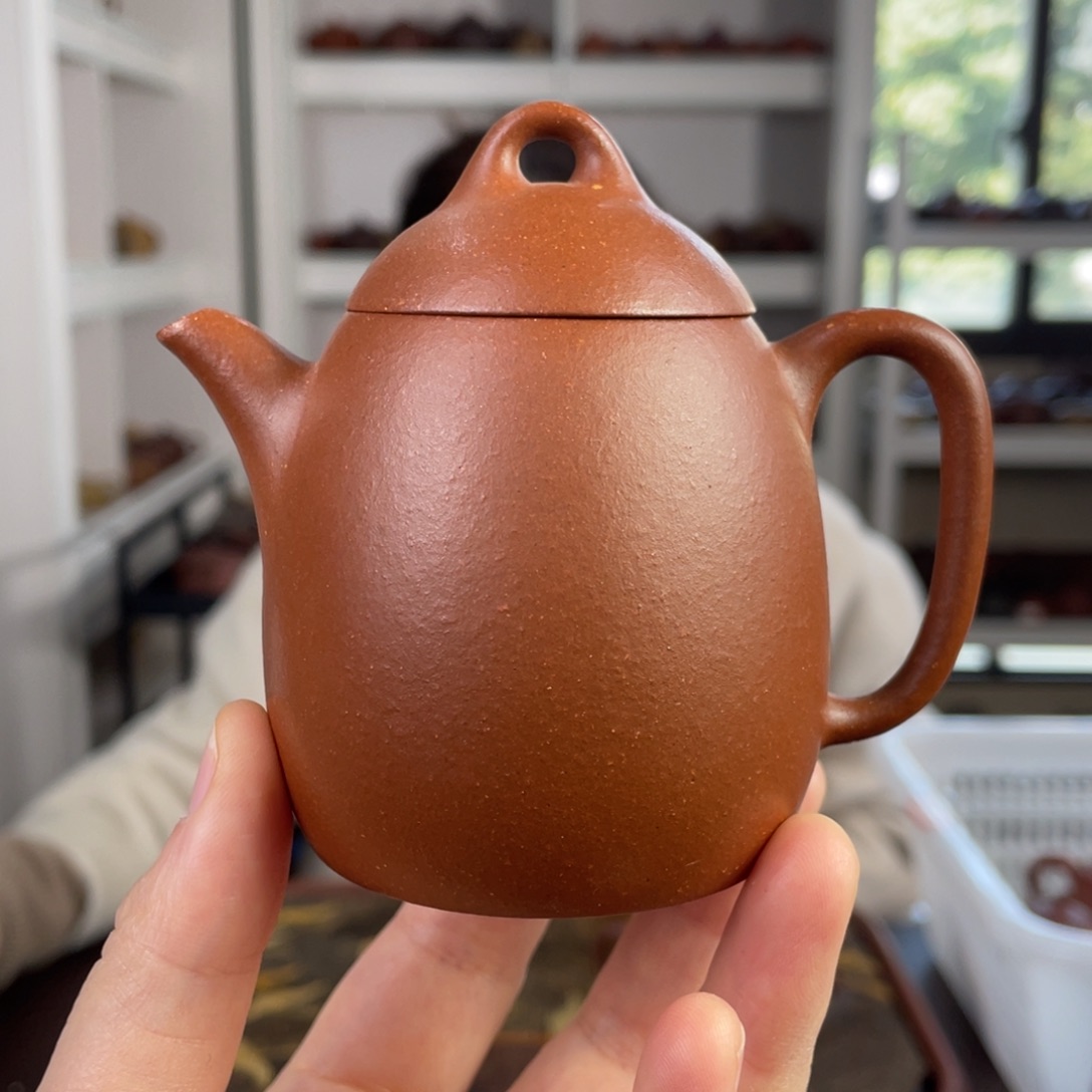 紫砂茶壶红降坡文人秦权170cc
