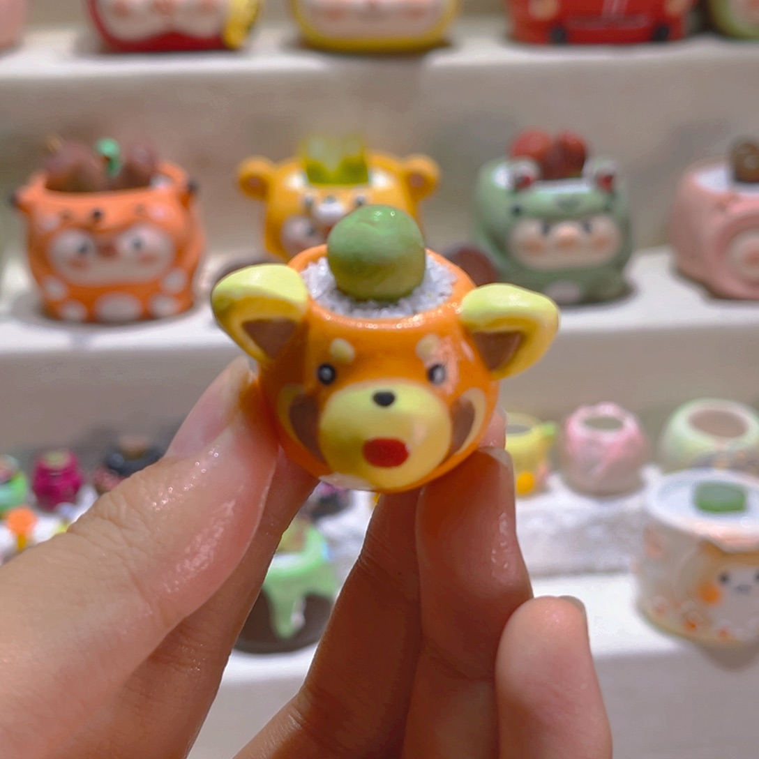 039鸽子蛋带盆带土手工盆