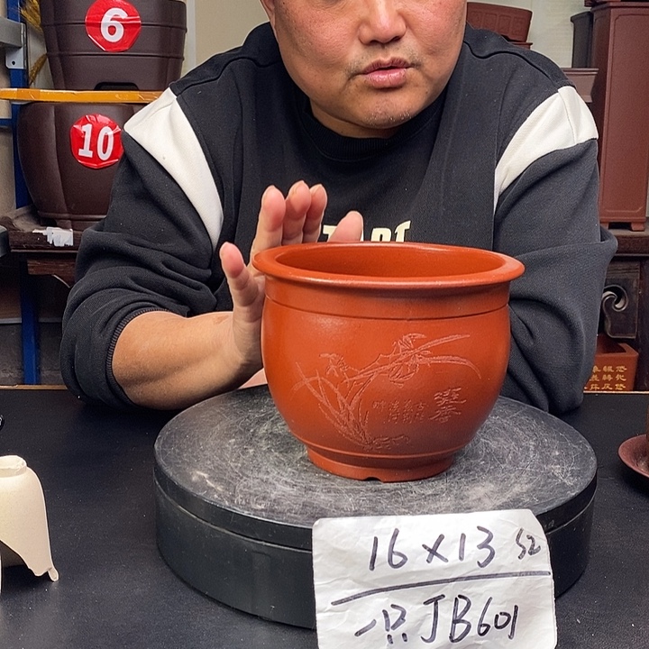 紫砂花盆货号一只JB601