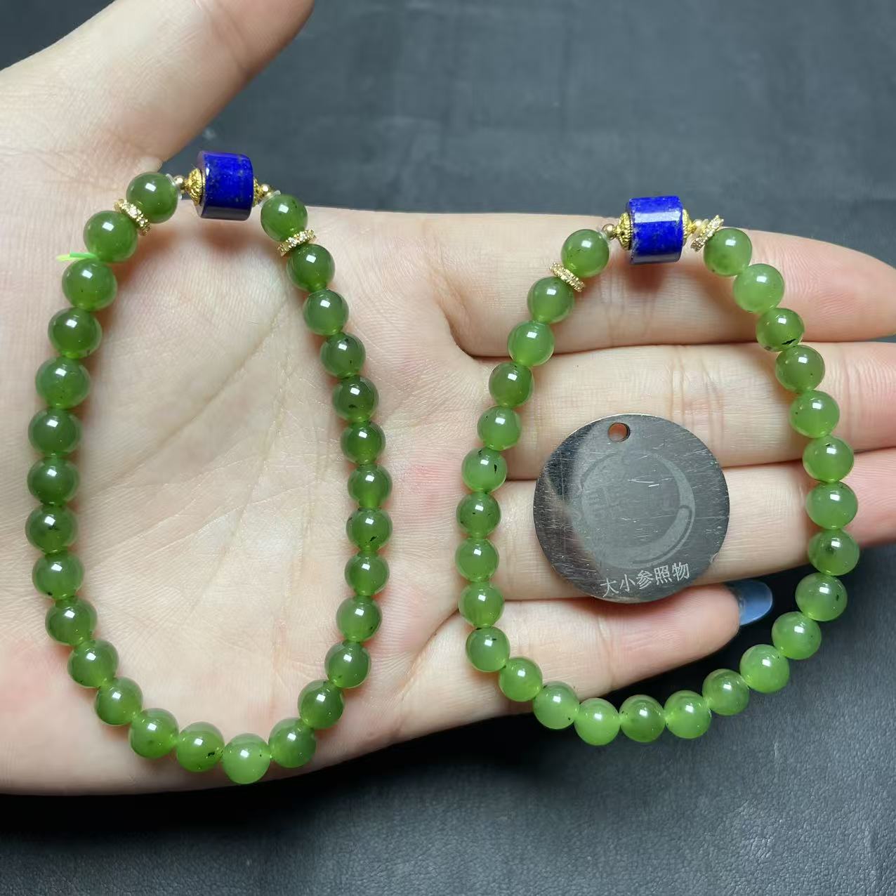 翡昱-N3-65998-和田玉手串/卡5+/约28颗/-多样性发其一