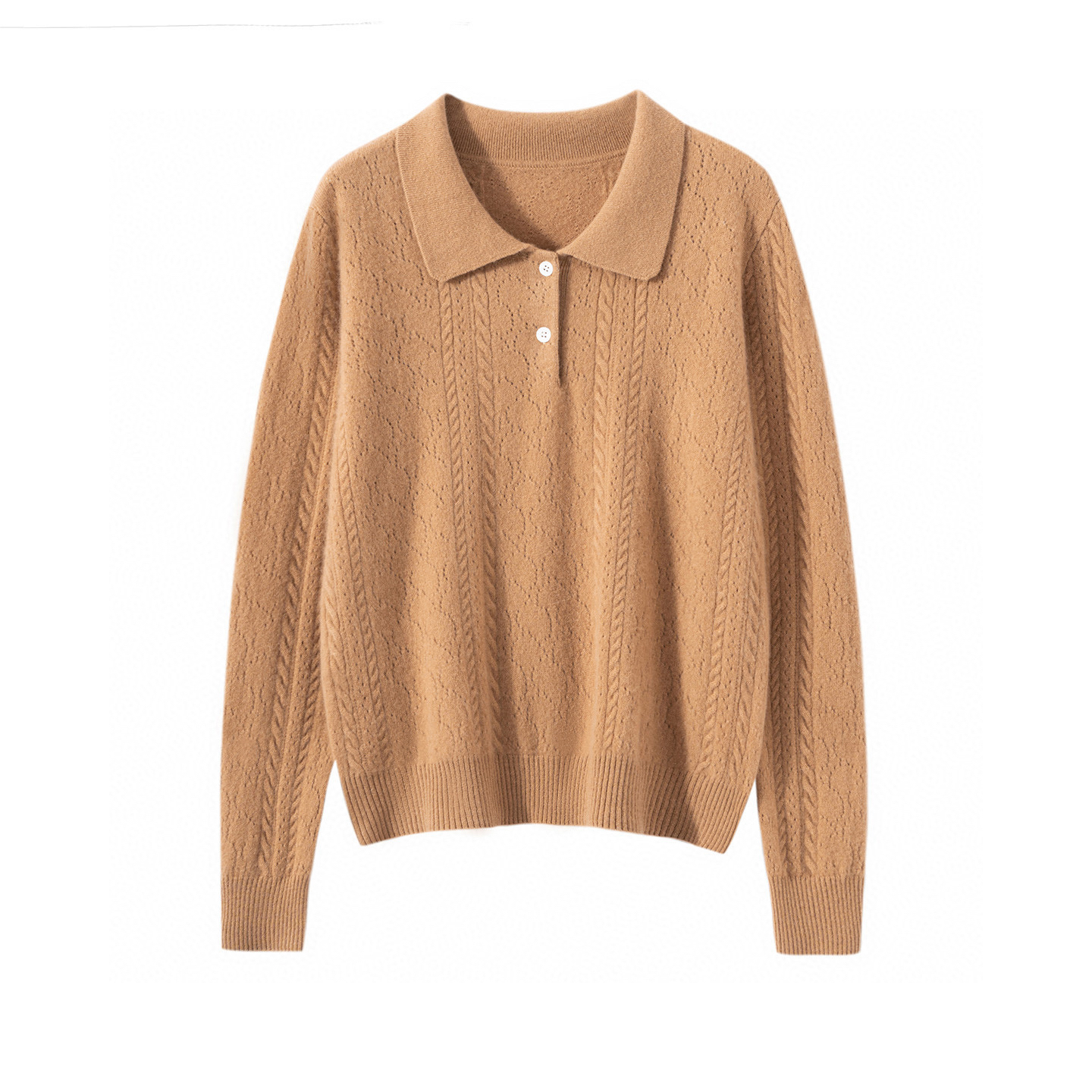 【100%山羊绒】小禾同款老钱风POLO领套衫潮牌时尚长袖针织衫TY922