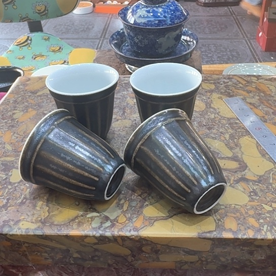 古铜品茗杯四个。。品茗