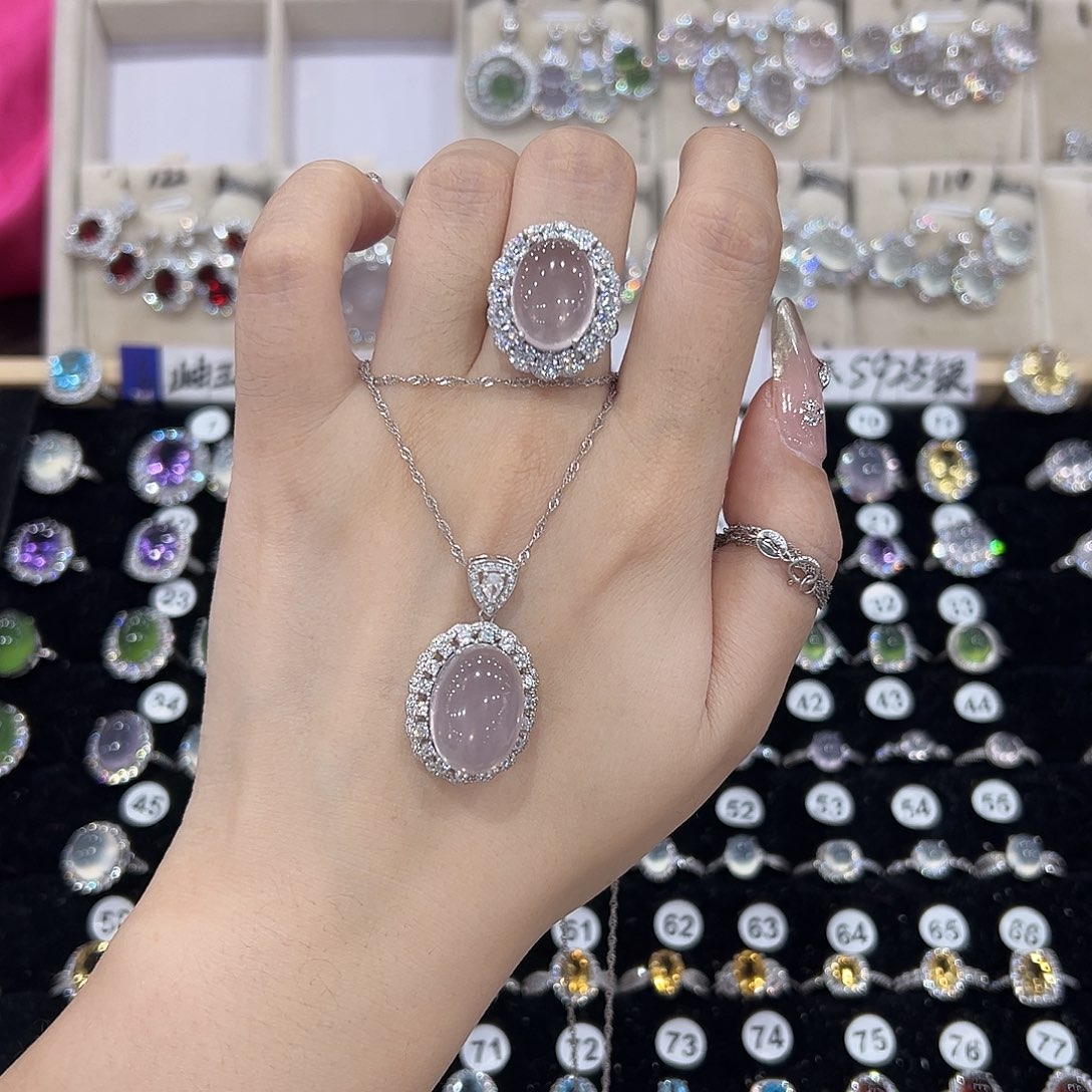 *****戒指芙蓉石银S925镶嵌