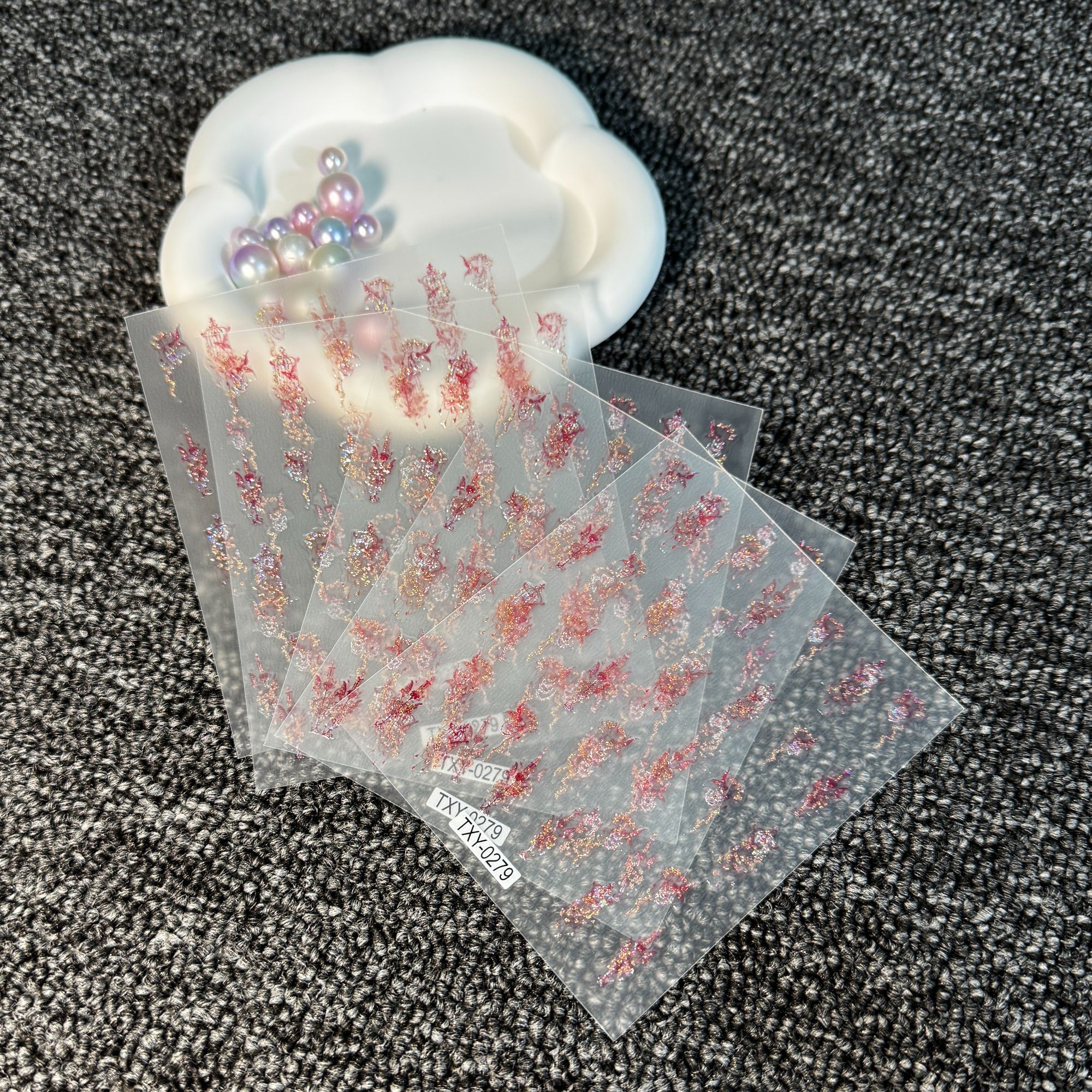 田小田A系列套装美甲贴纸流行小熊可爱字母日系卡通款ins风格款1